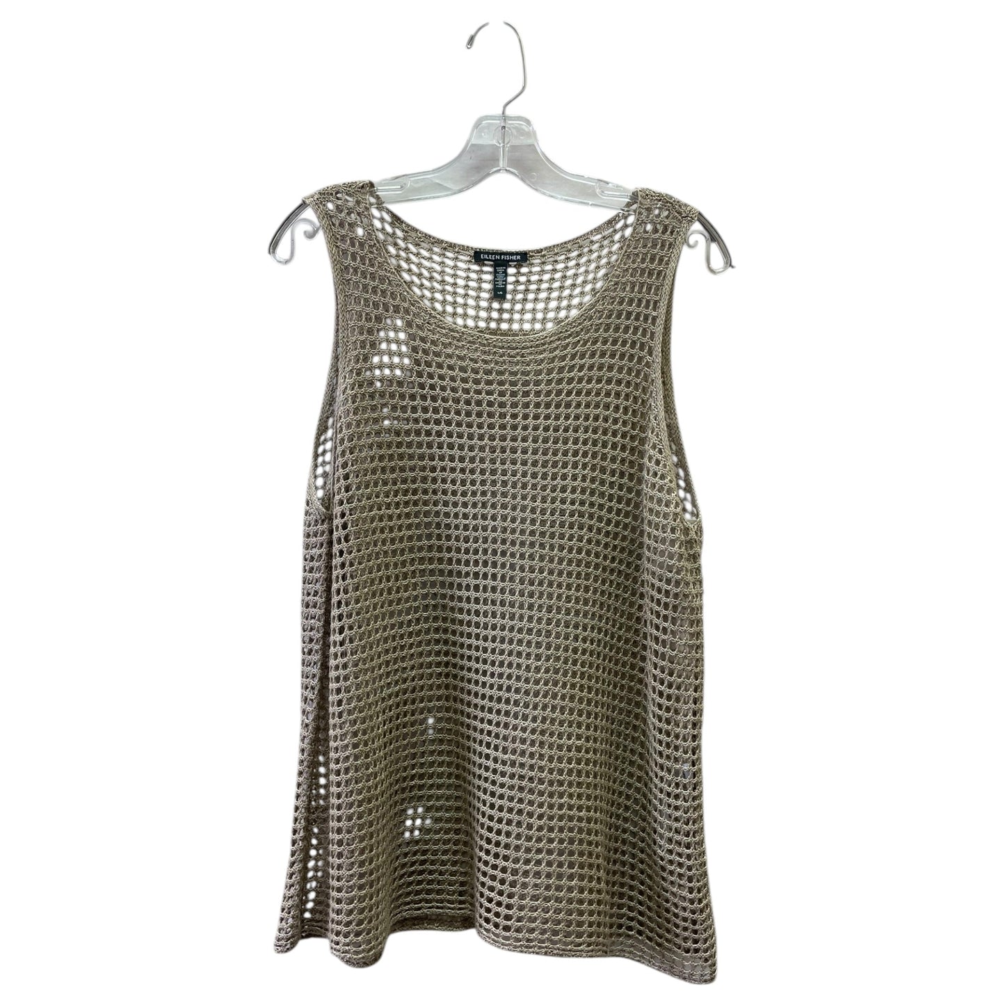 Vest Sweater By Eileen Fisher In Beige, Size:L