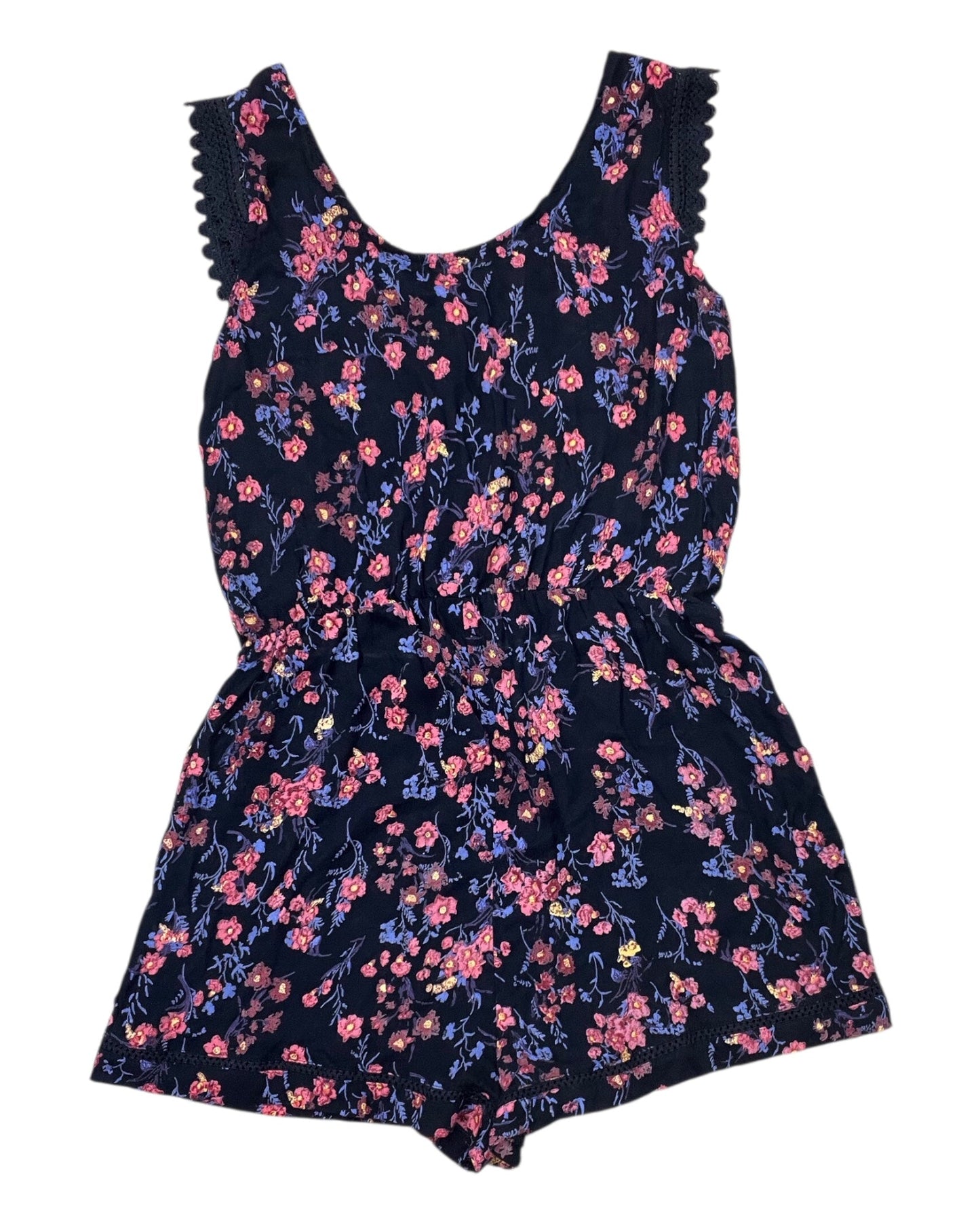 Romper By Clothes Mentor In Black & Pink, Size:Xl