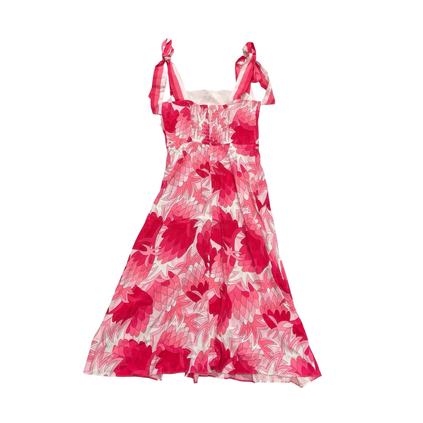 Dress Casual Midi By Trina Turk In Pink & White, Size:0