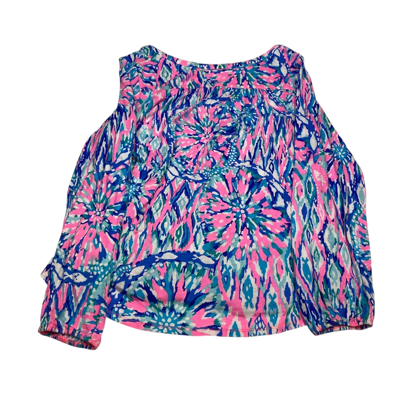Top Ls Designer By Lilly Pulitzer In Blue & Pink, Size:M