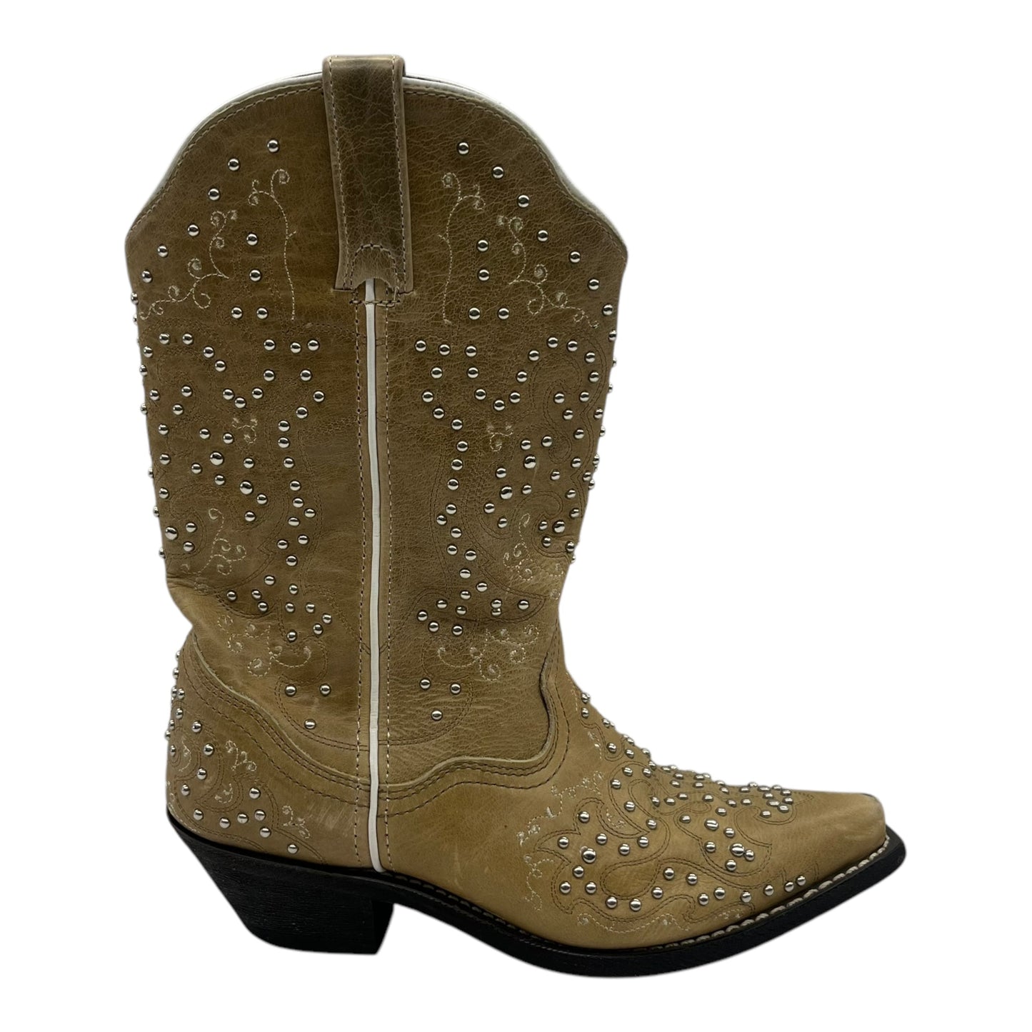 Boots Western By Clothes Mentor In Beige, Size:7