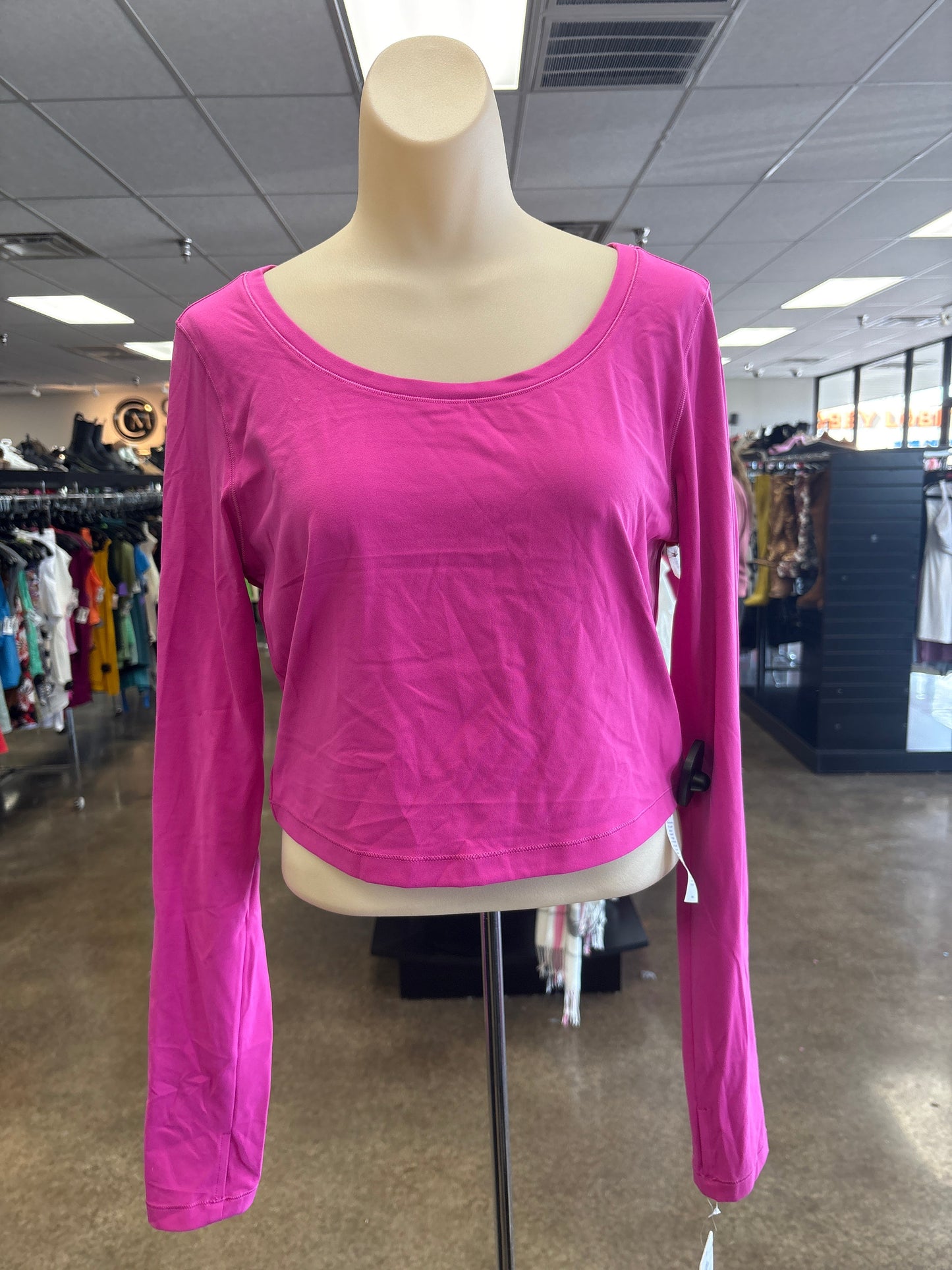 Athletic Top Ls Crewneck By Crz Yoga In Pink, Size:Xl