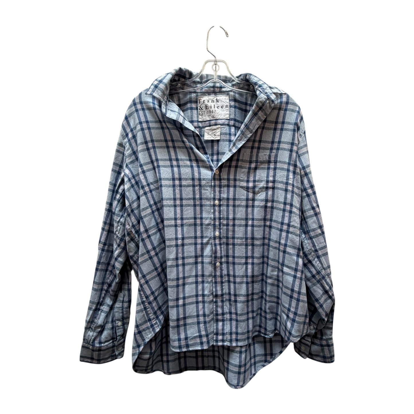Top Ls By Frank And Eileen In Blue & Pink, Size:L