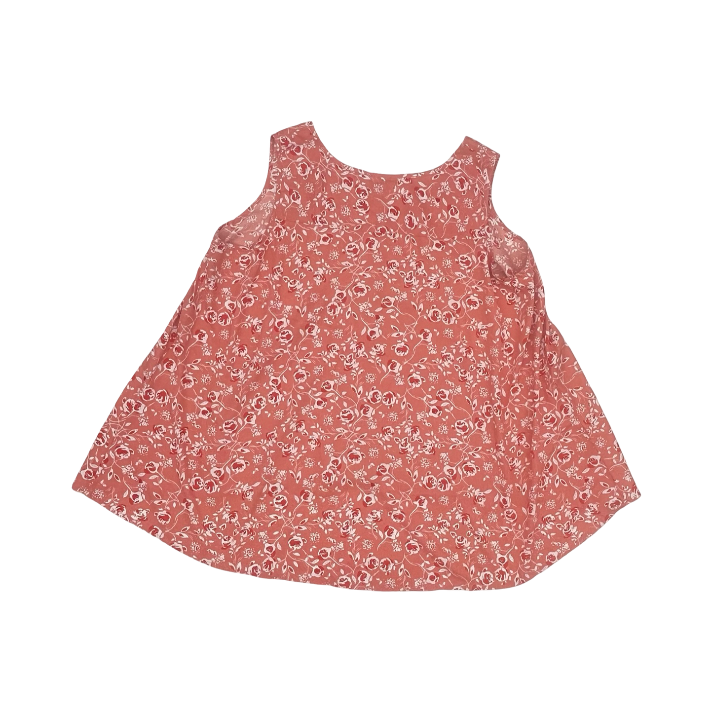 Blouse Sleeveless By Woman Within In Floral Print, Size:3X