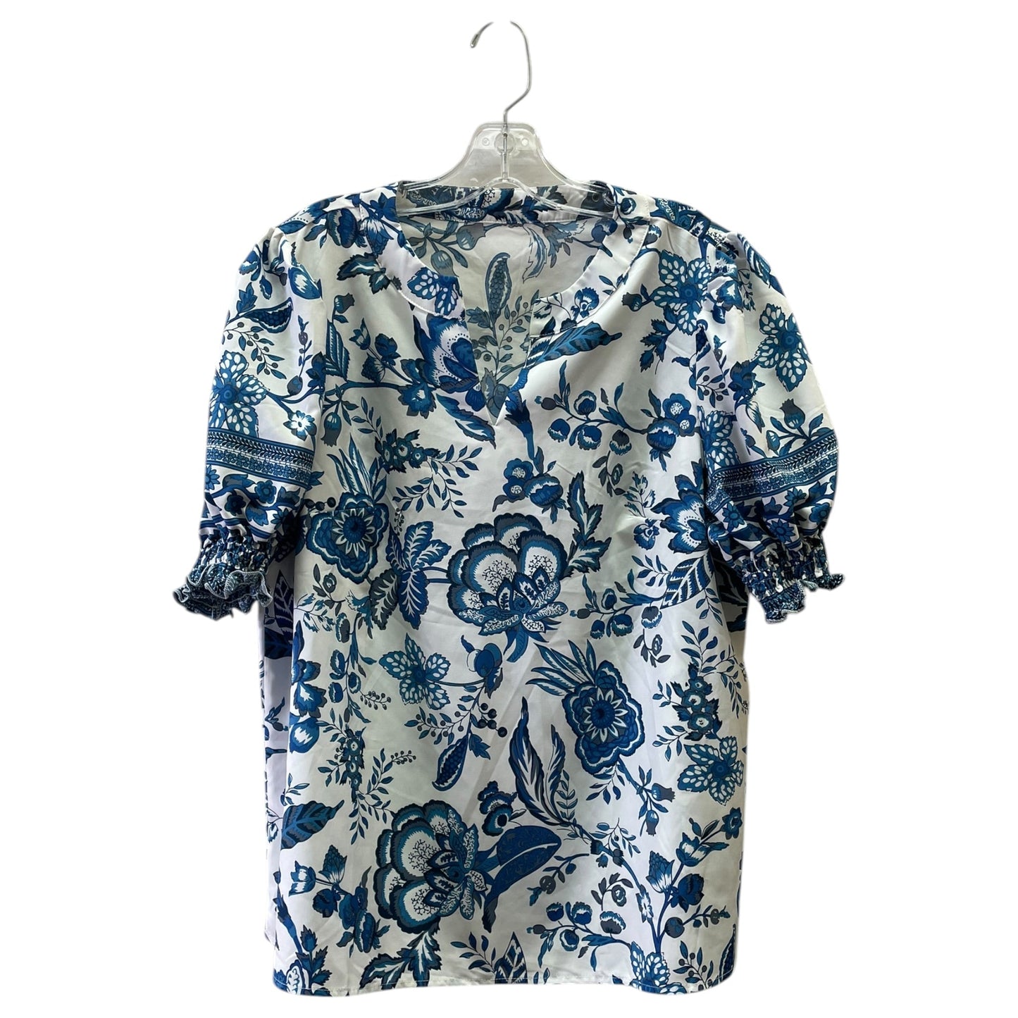 Top Ss By Shein In Blue & White, Size:1X