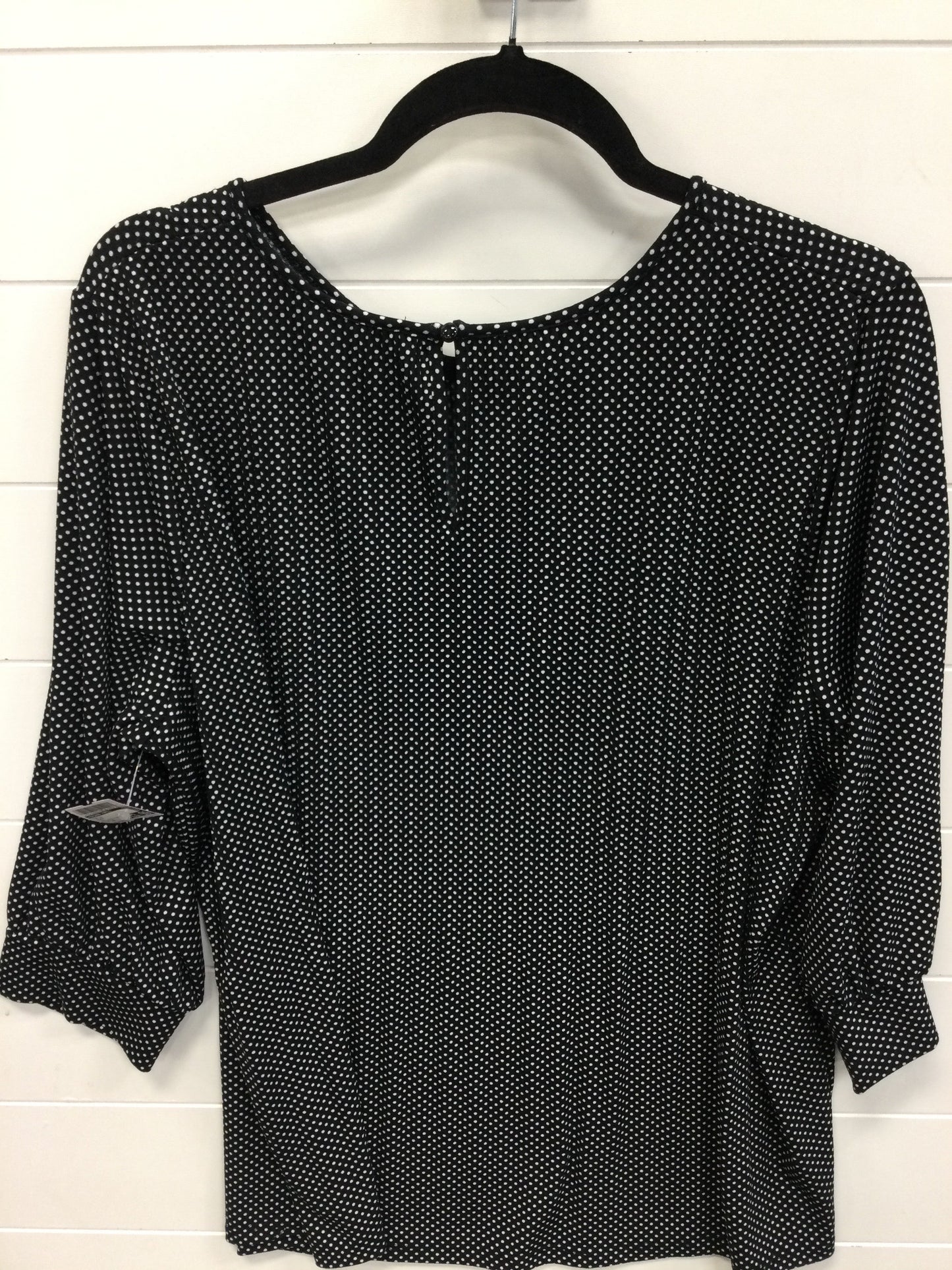 Top Ls By Adrianna Papell In Black, Size:1X
