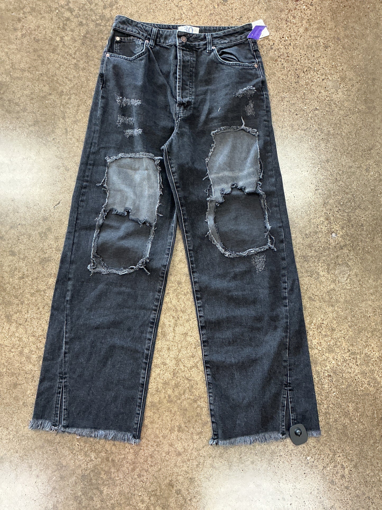 Jeans Straight By We The Free In Black, Size:10