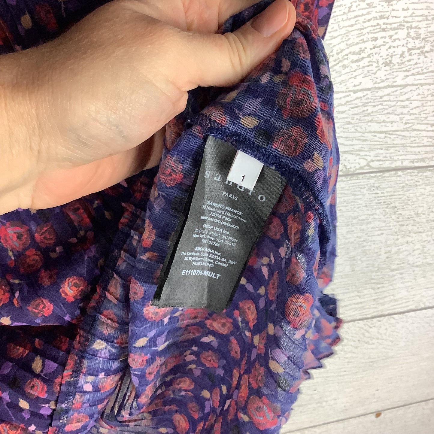Top Long Sleeve Designer By Sandro In Purple, Size: Estimated S