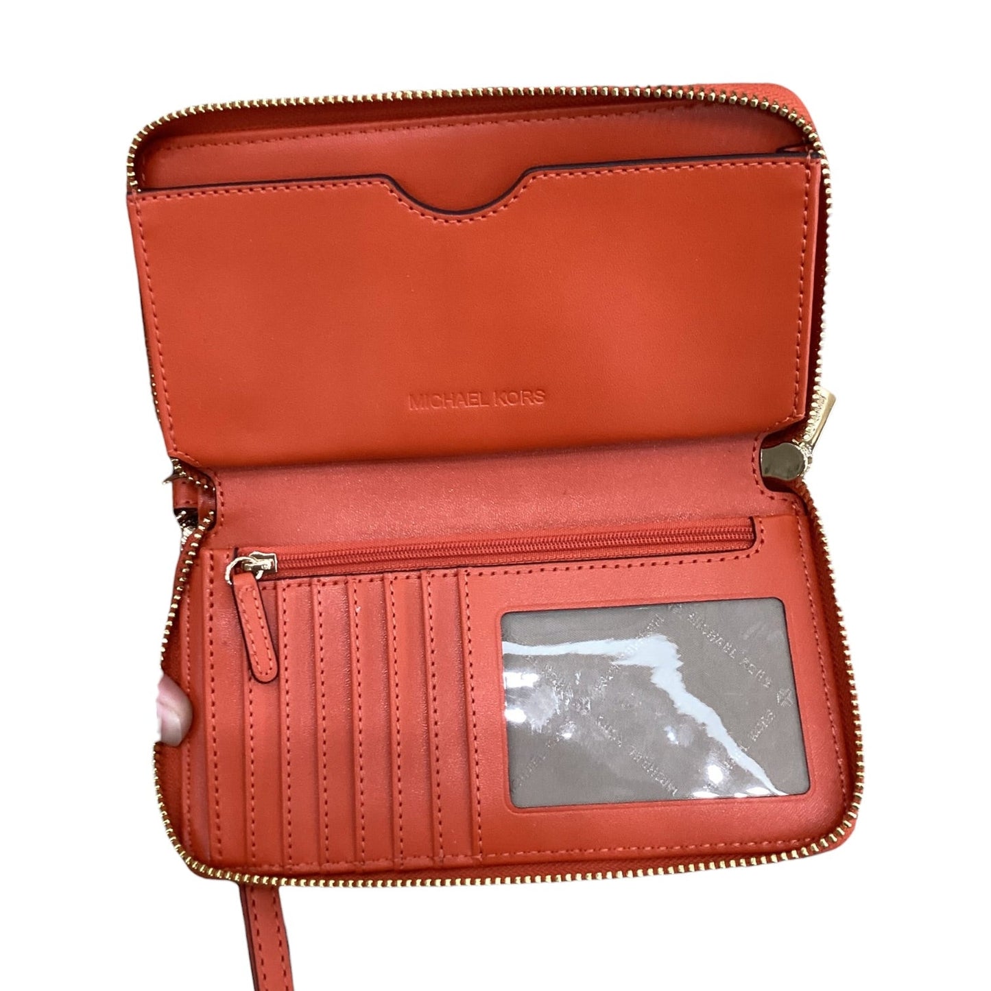 Wallet Designer By Michael Kors In Orange, Size:Medium