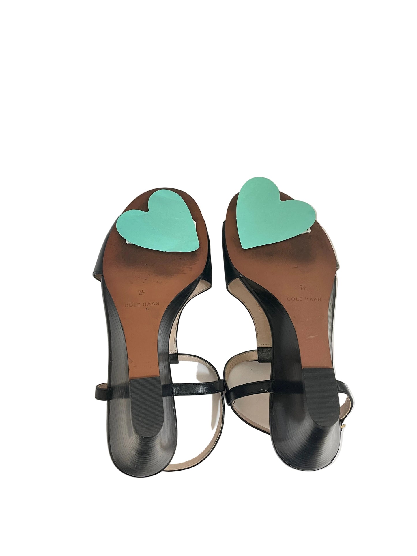 Sandals Heels Wedge By Cole-Haan In Black, Size:7.5