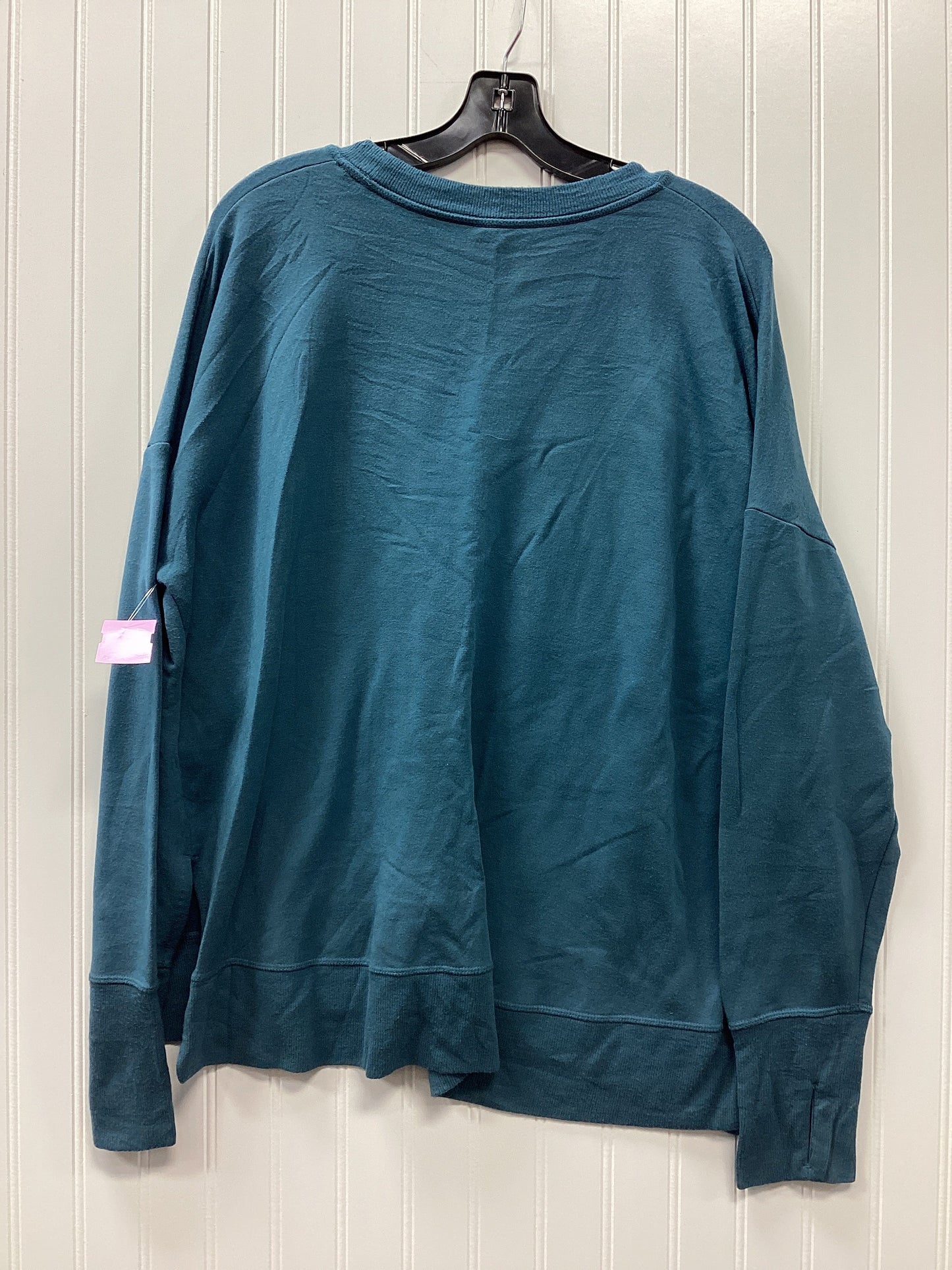 Athletic Top Ls Crewneck By Athleta In Teal, Size:1X