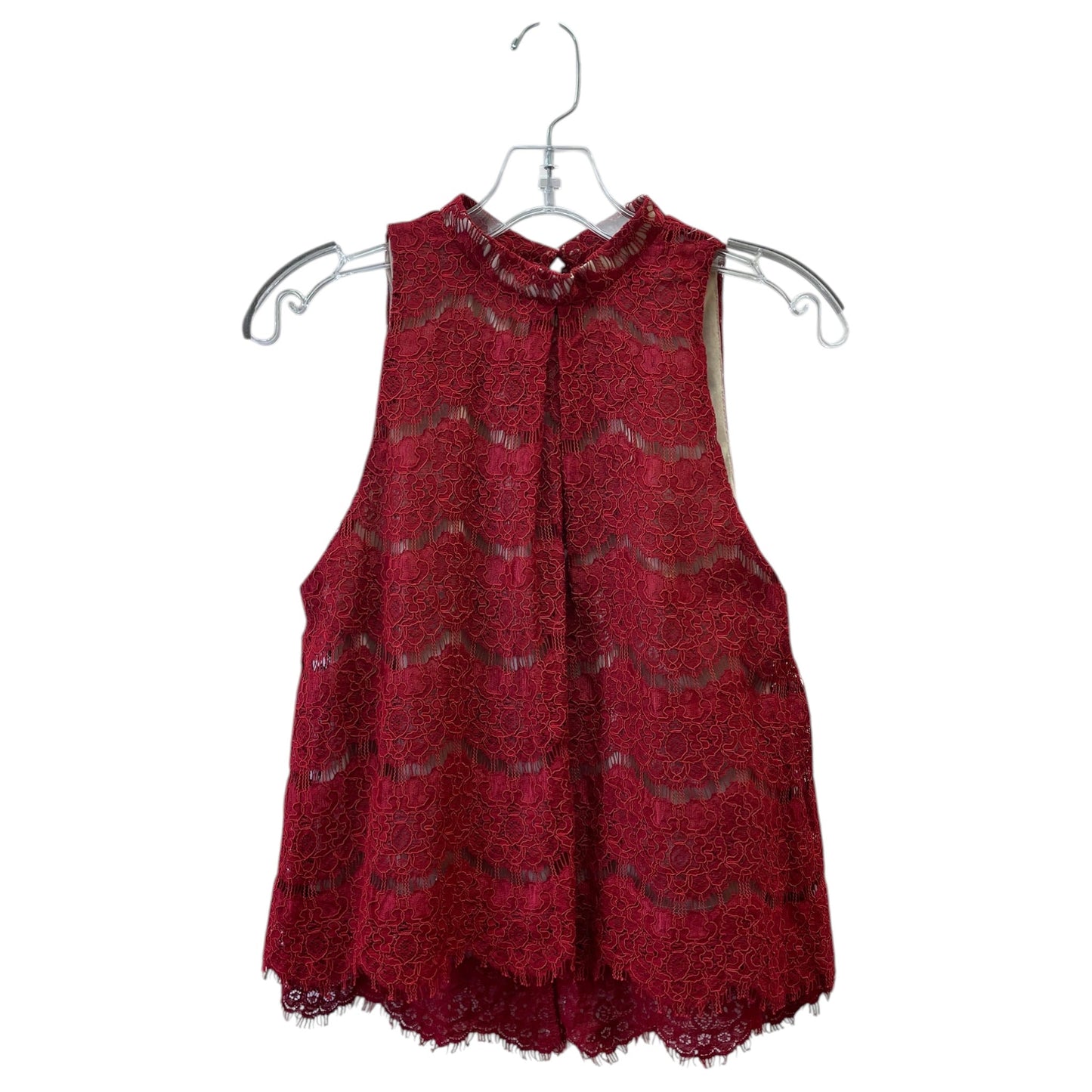 Blouse Sleeveless By Love Fire In Red, Size:M