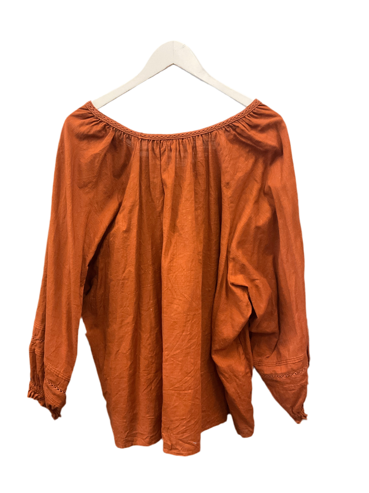 Top 3/4 Sleeve By Ana In Brown, Size:3X