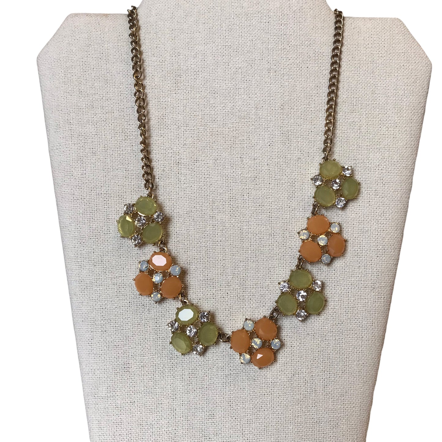 Necklace Statement By J. Crew In Green & Yellow