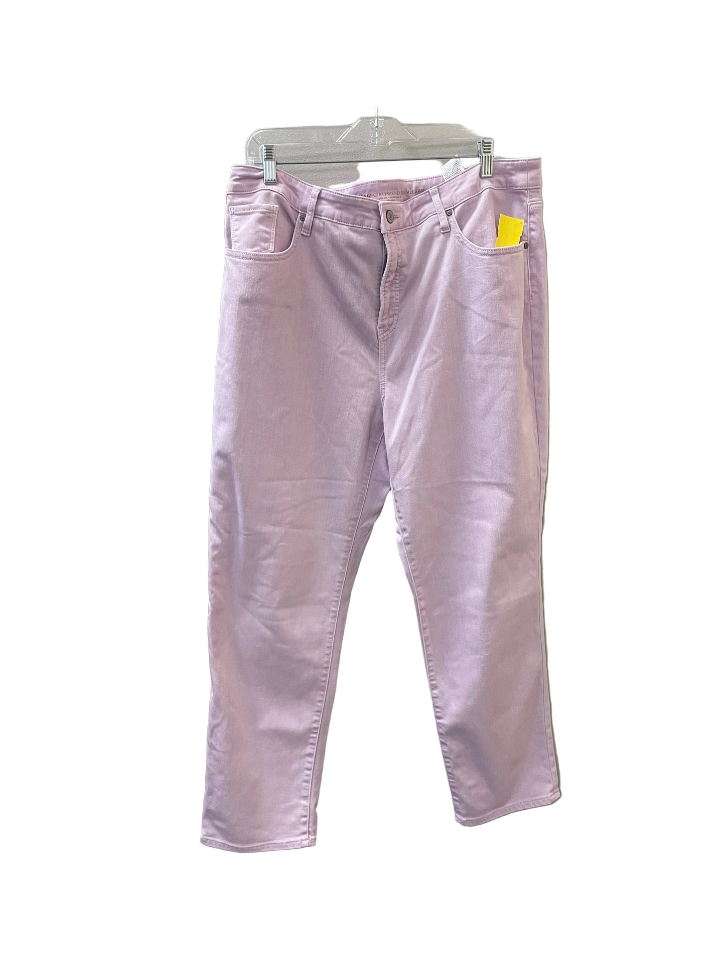 Jeans Straight By Chicos In Purple Denim, Size:16