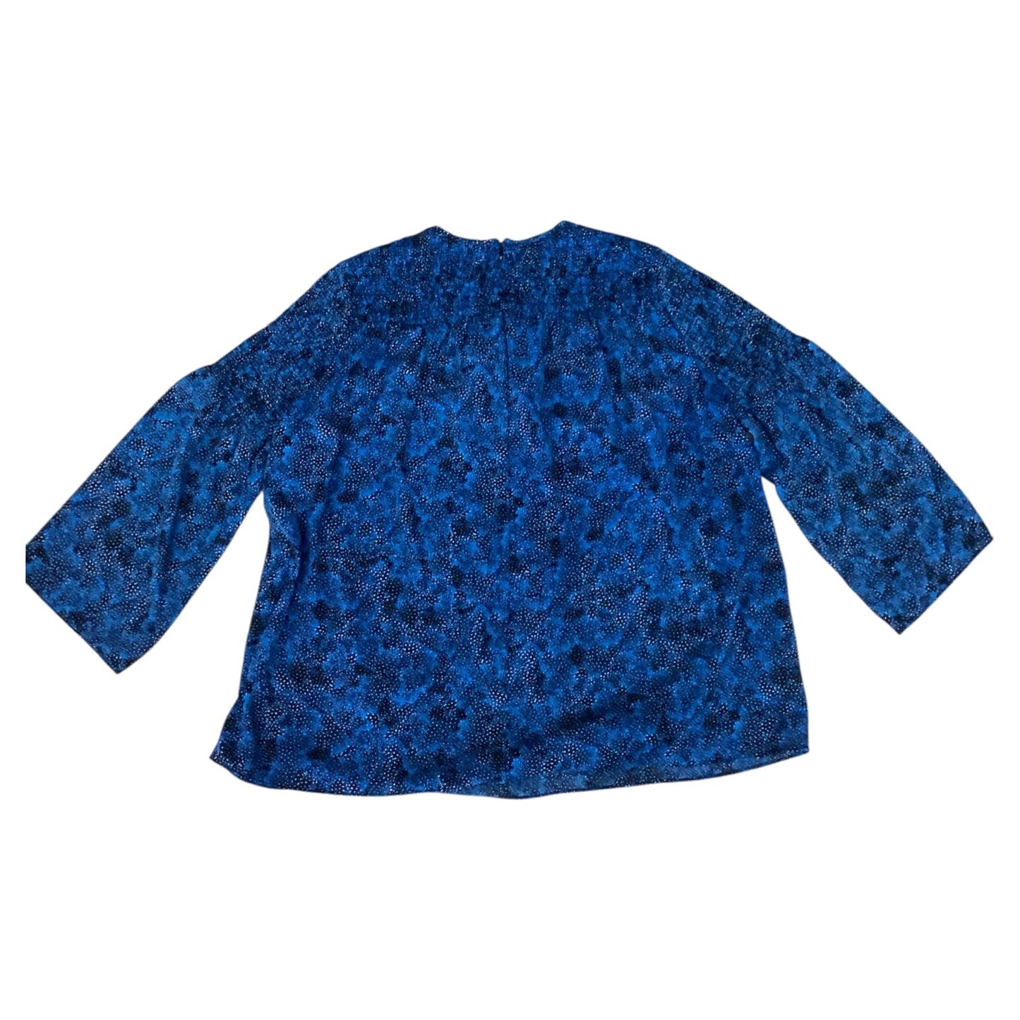 Blouse Designer By Michael Kors In Blue, Size:L
