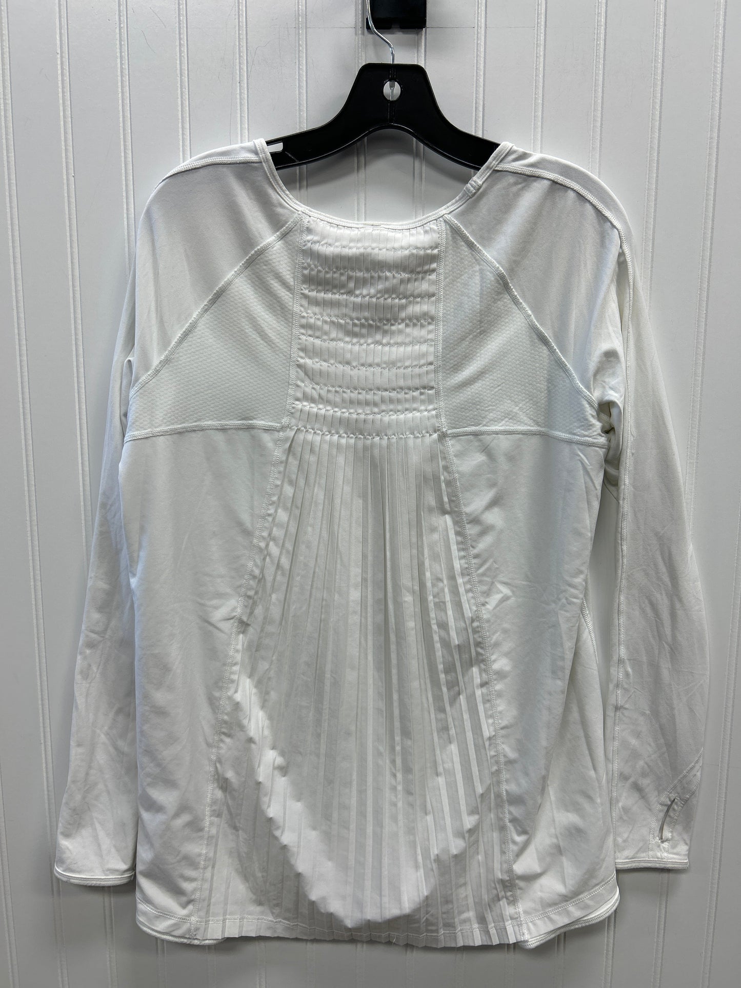 Athletic Top Ls Crewneck By Lululemon In White, Size:12