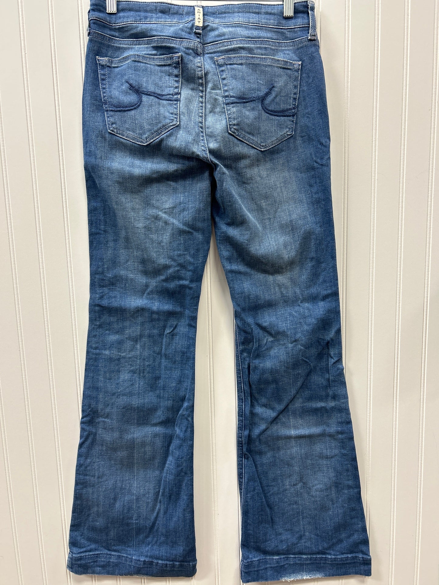 Jeans Flared By Ariat In Blue Denim, Size:6