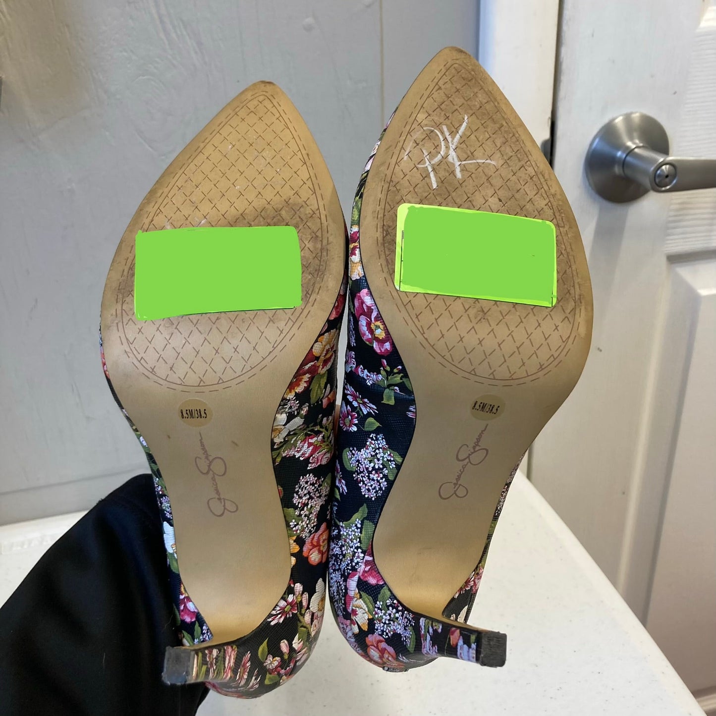 Shoes Heels Stiletto By Jessica Simpson In Floral Print, Size:8.5