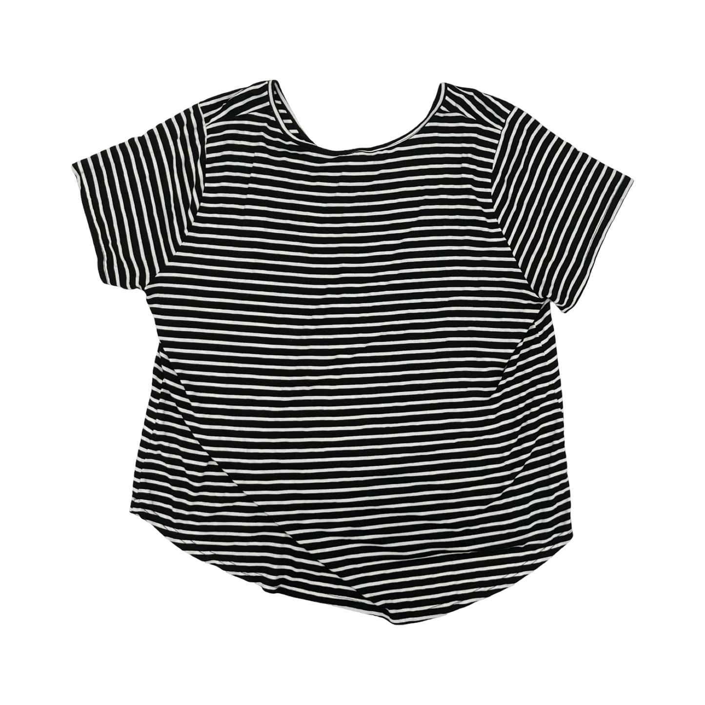 Blouse Ss By Clothes Mentor In Black & White, Size:3X