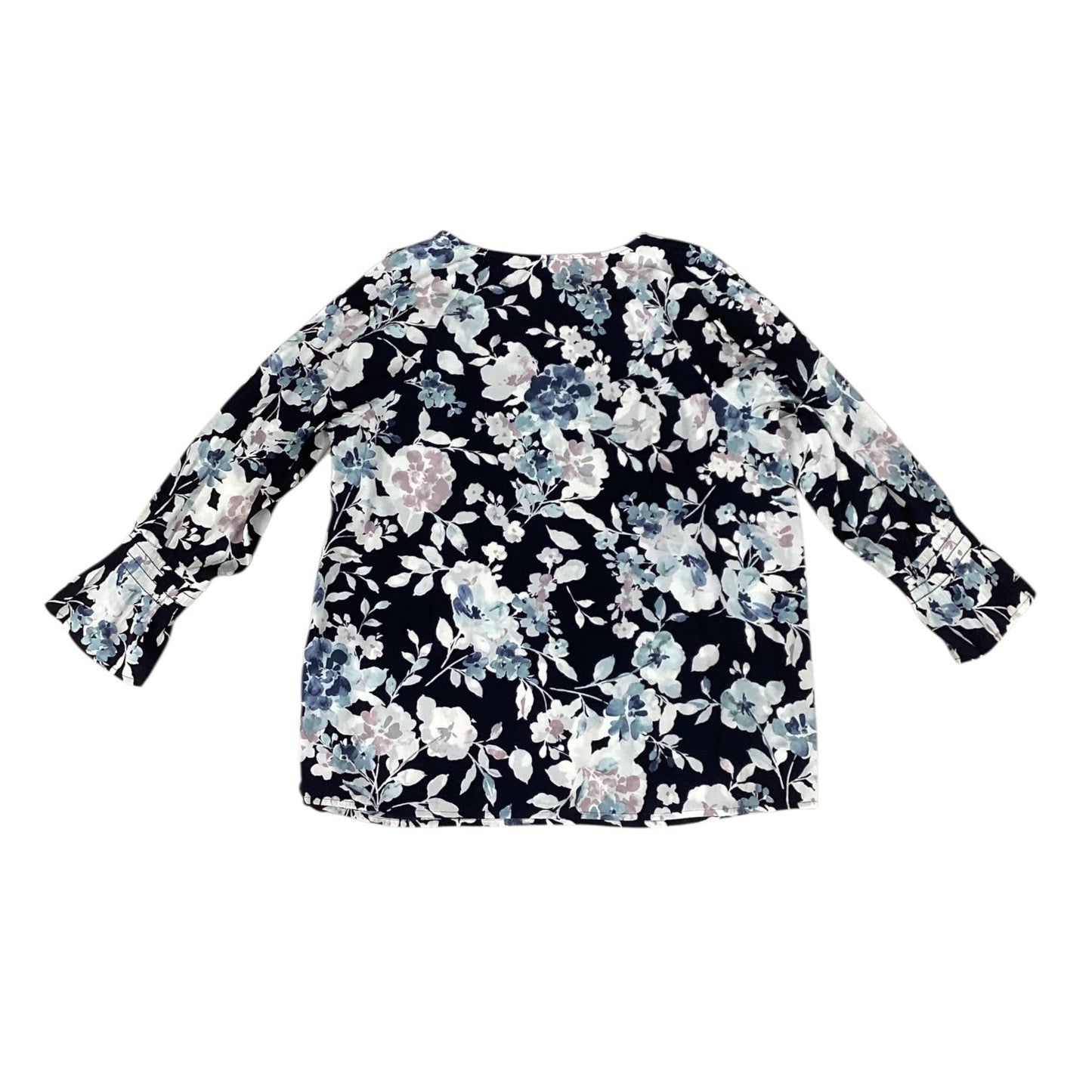 Blouse Ls By J. Jill In Blue & Pink, Size:M