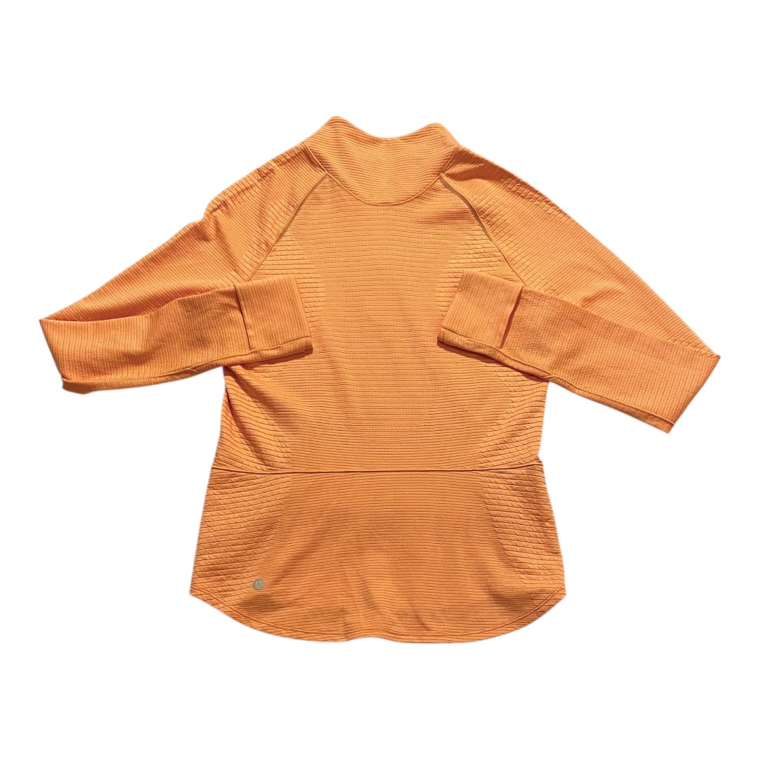Athletic Top Ls Collar By Lululemon In Orange, Size:6