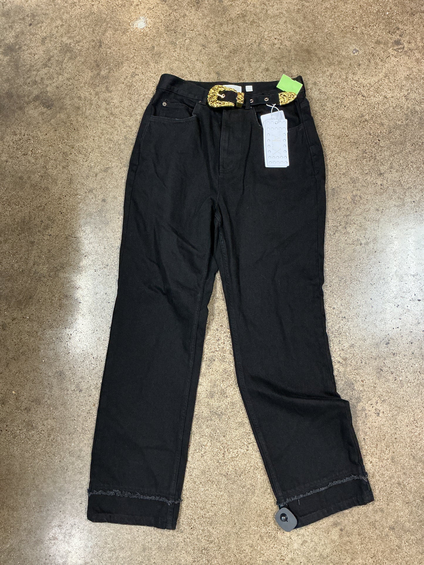 Jeans Straight By Clothes Mentor In Black Denim, Size:10