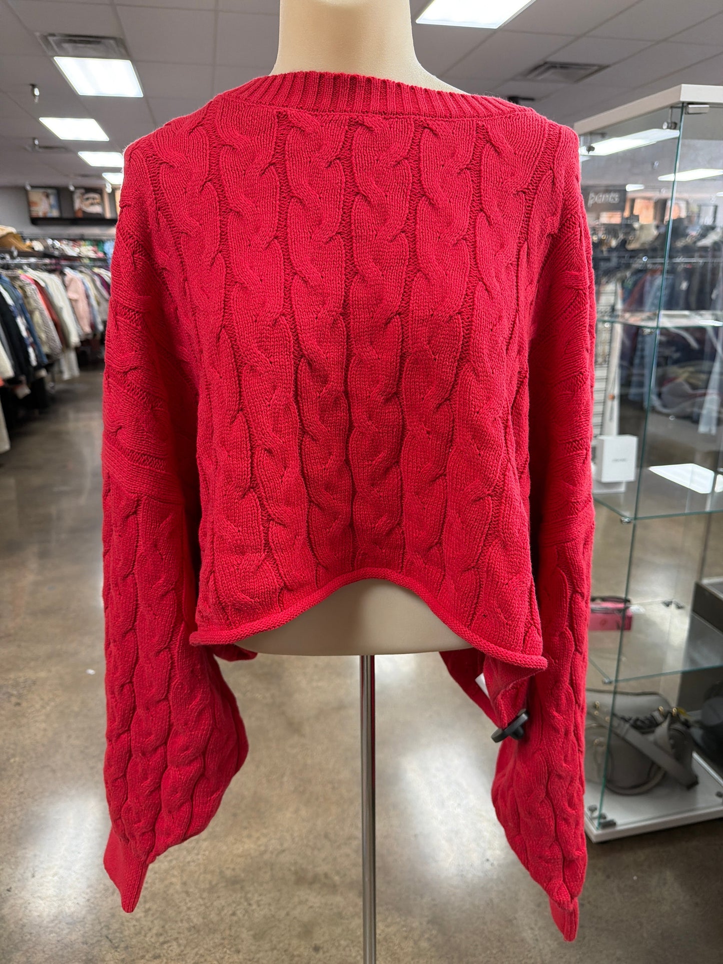 Sweater By Clothes Mentor In Red, Size:L