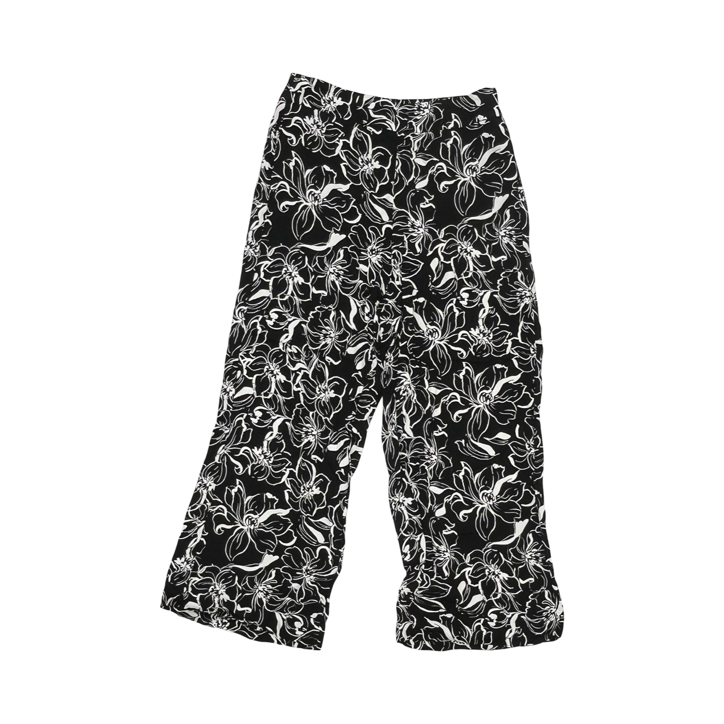 Pants Wide Leg By White House Black Market In Black & White, Size:8P