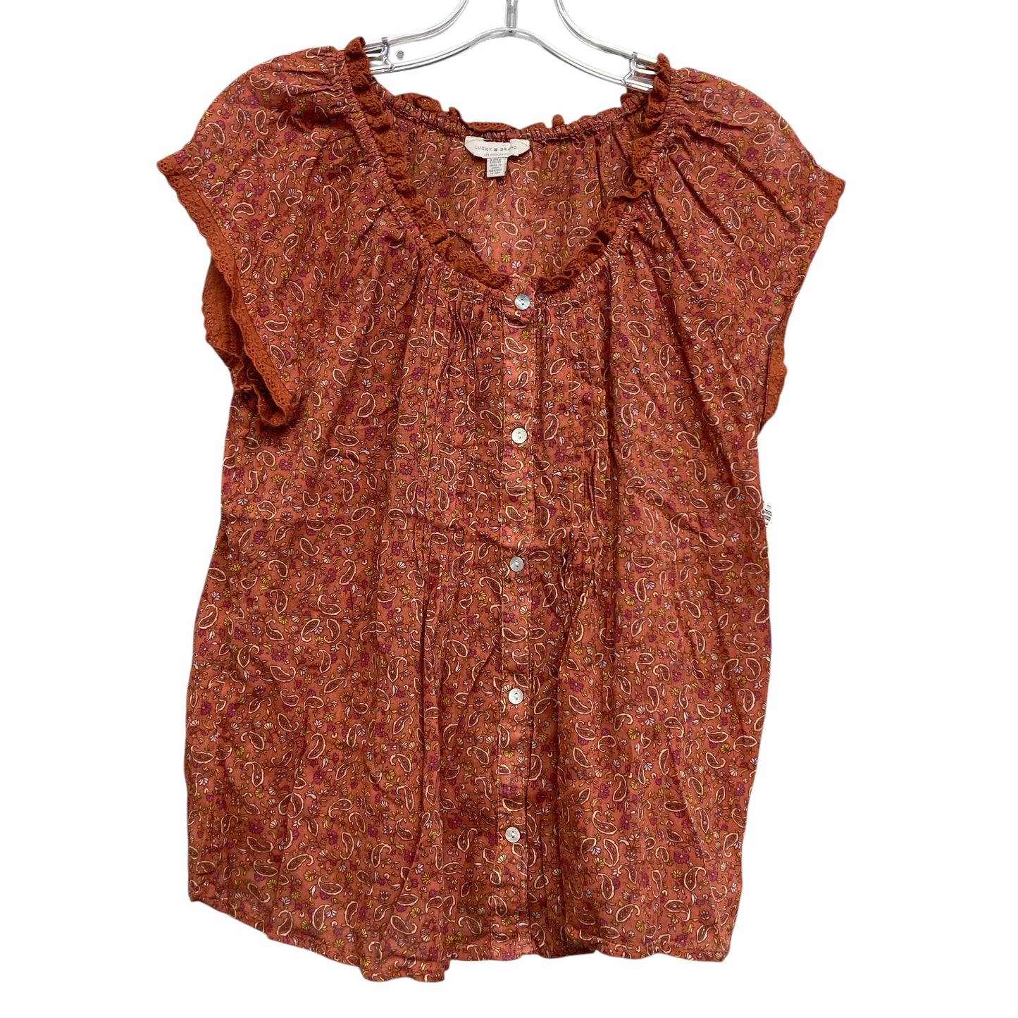 Top Ss By Lucky Brand In Paisley Print, Size:M