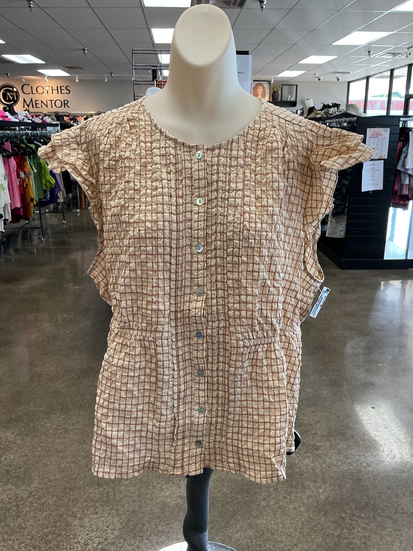 Top Ss By Pilcro In Tan, Size:L