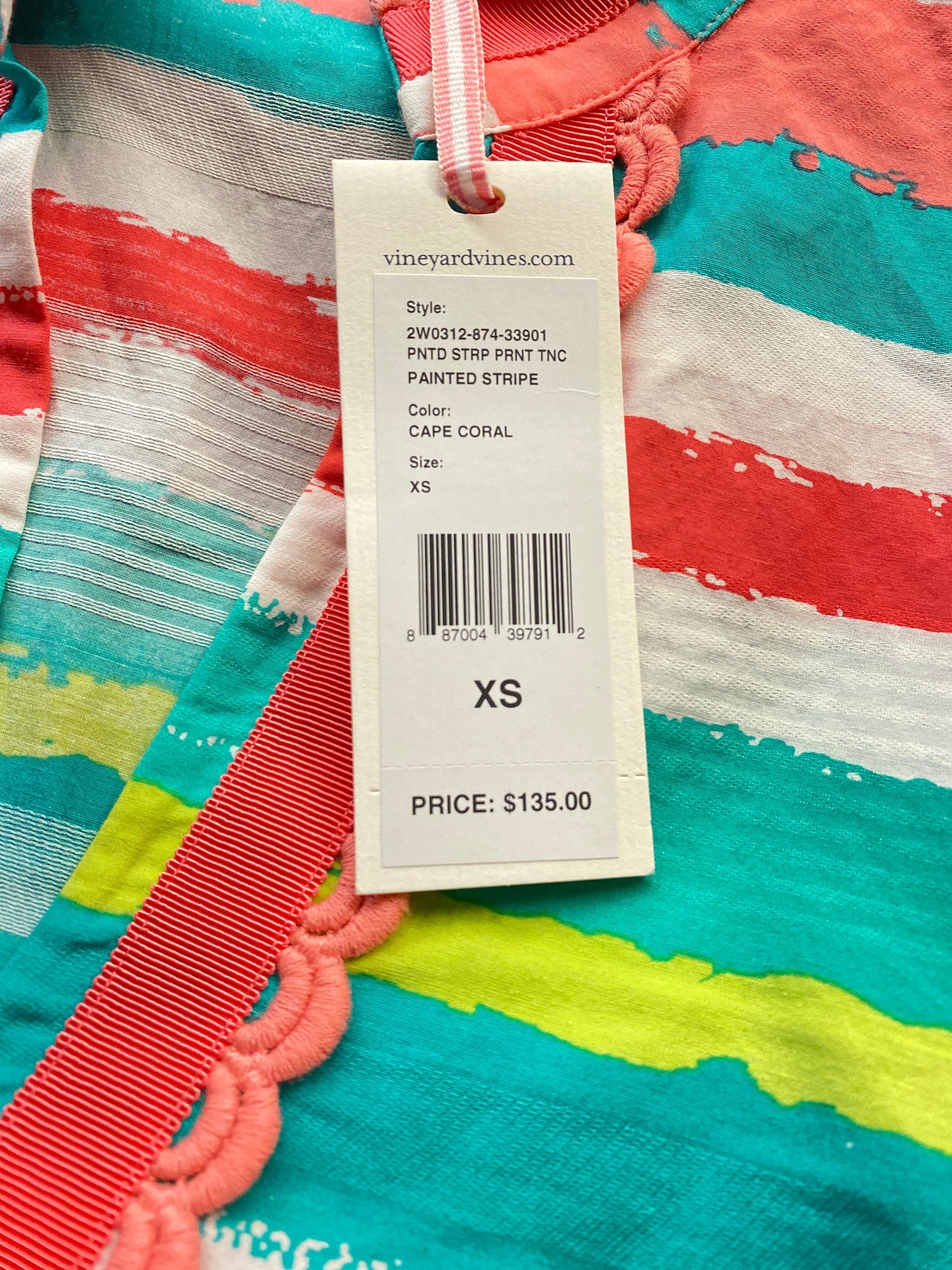 Top Long Sleeve By Vineyard Vines In Striped Pattern, Size: Xs