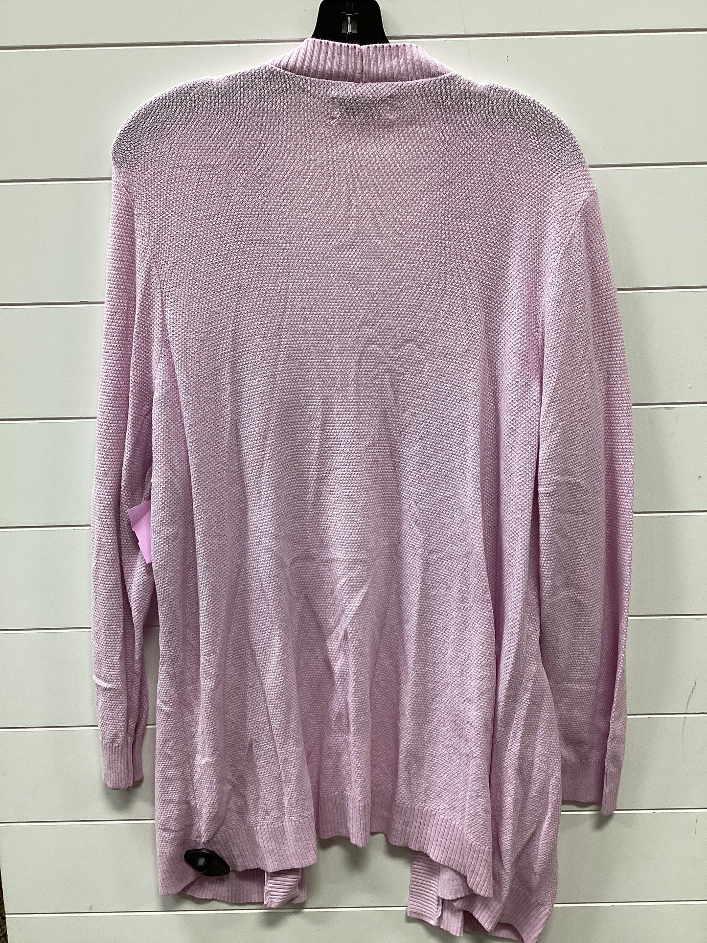 Cardigan By Croft And Barrow In Pink, Size:1X