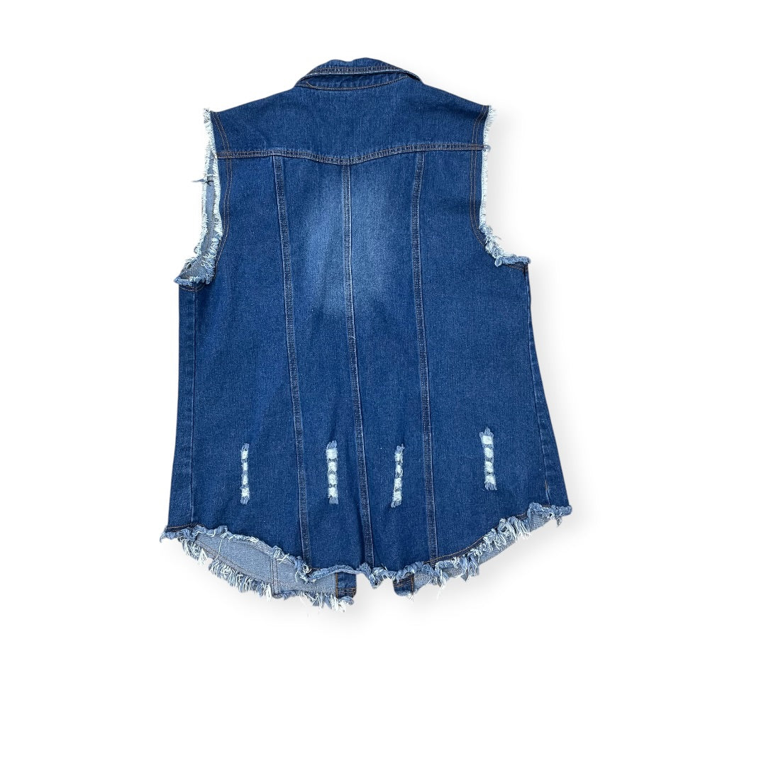 Vest Other By Clothes Mentor In Blue Denim, Size:Xl
