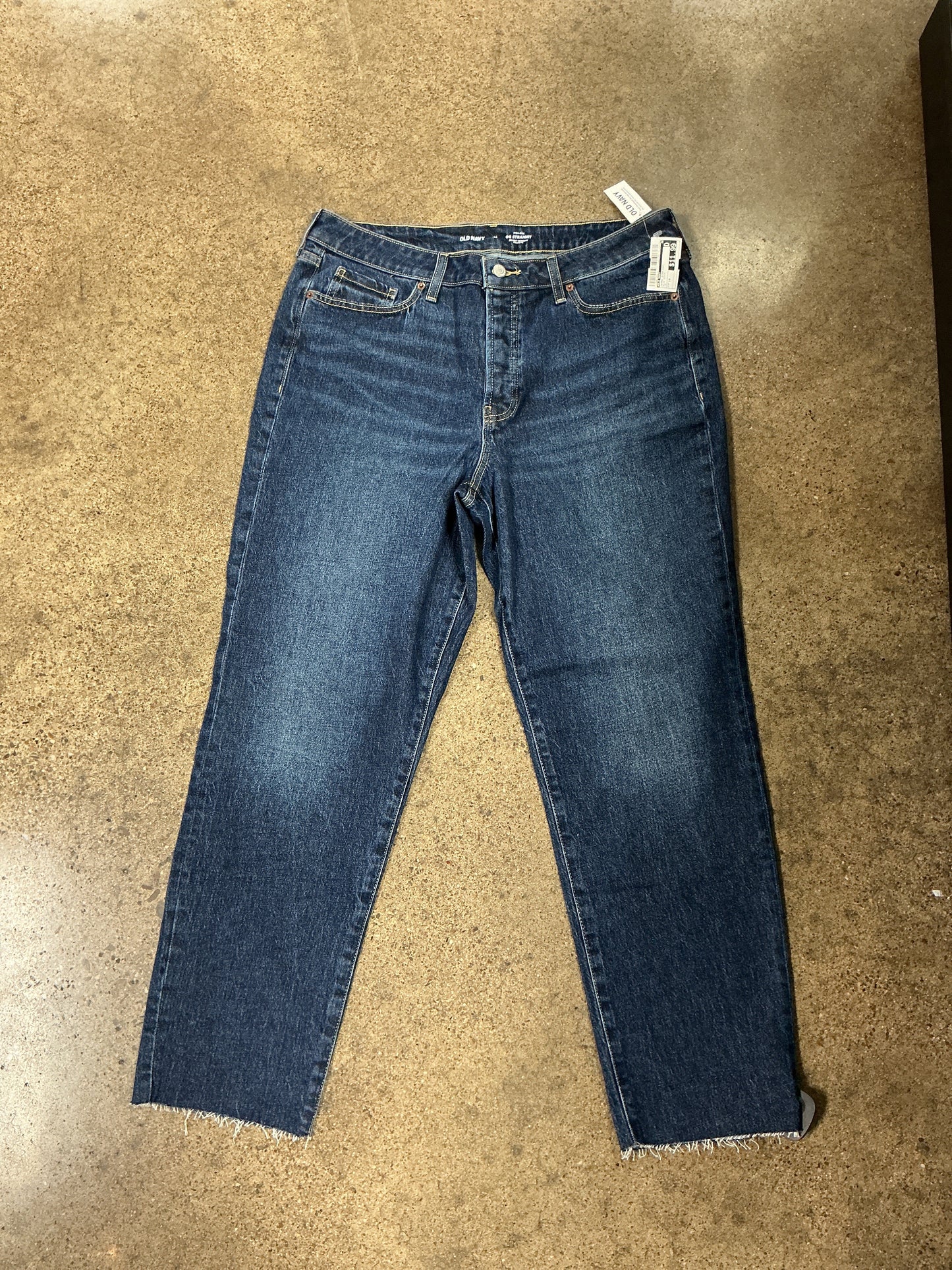 Jeans Straight By Old Navy In Blue Denim, Size:14