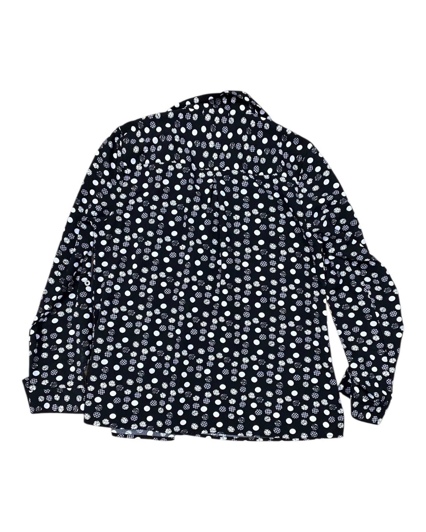 Blouse Ls By Notations In Black & White, Size:M