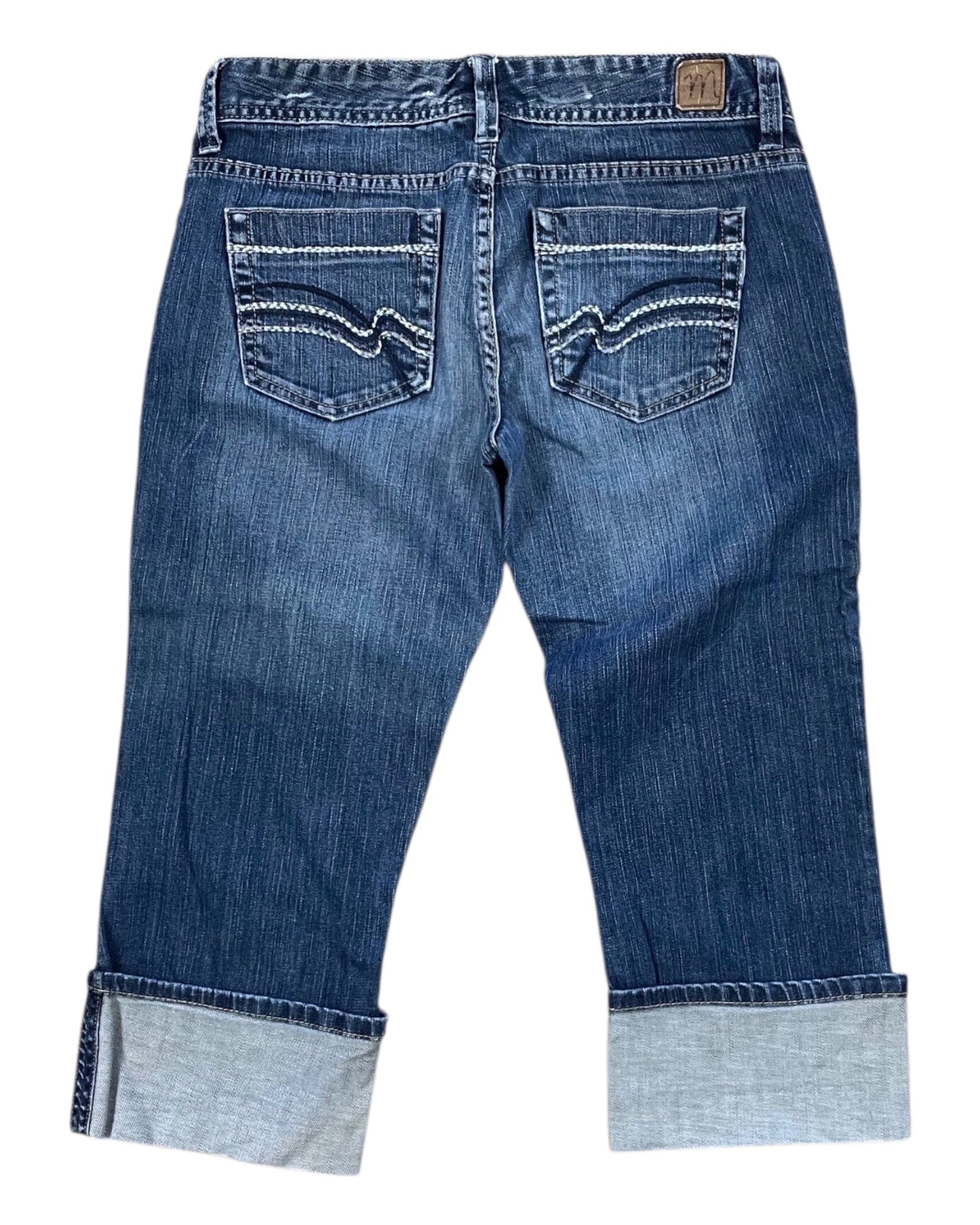 Jeans Cropped By Madison In Blue Denim, Size:4