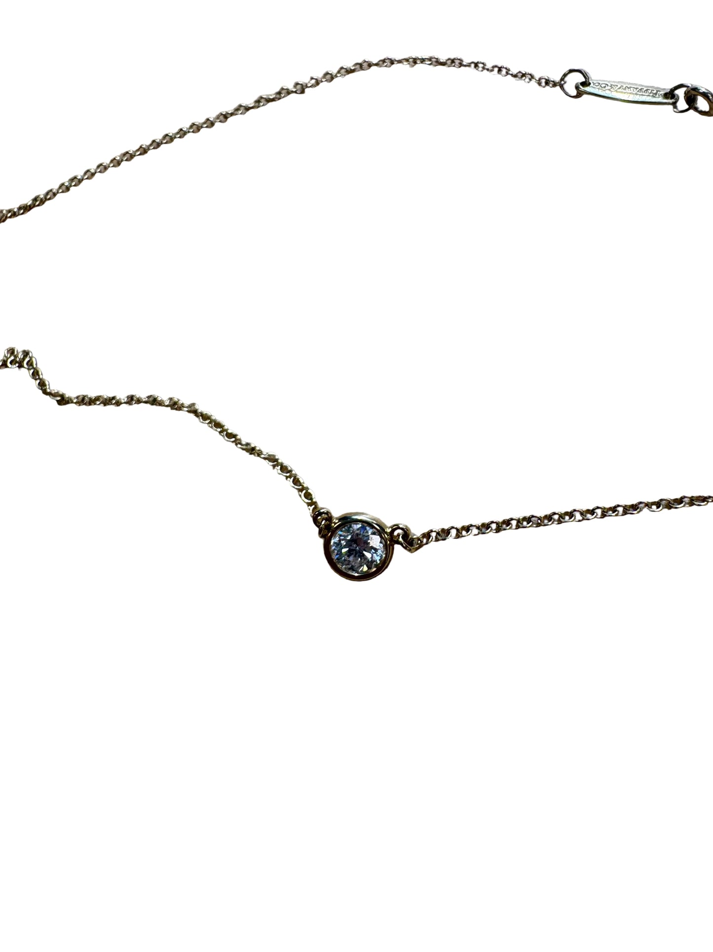 Tiffany & Company 18k Gold Diamond By The Yard Luxury Necklace