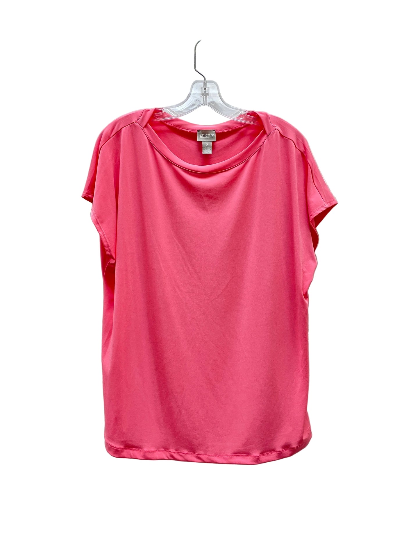 Top Ss Basic By Chicos In Coral, Size:Xl