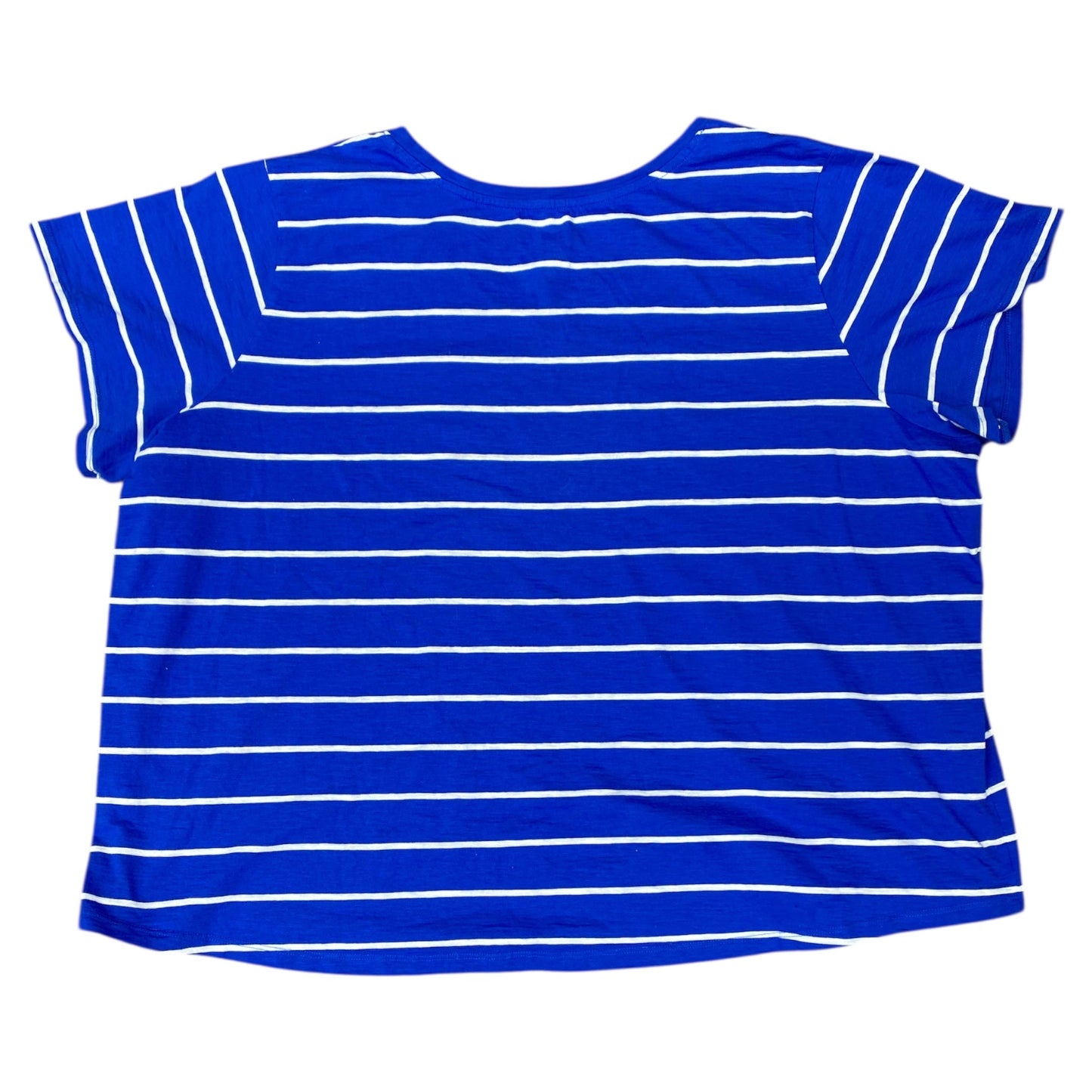 Top Ss Basic By Sonoma In Blue & White, Size:4X