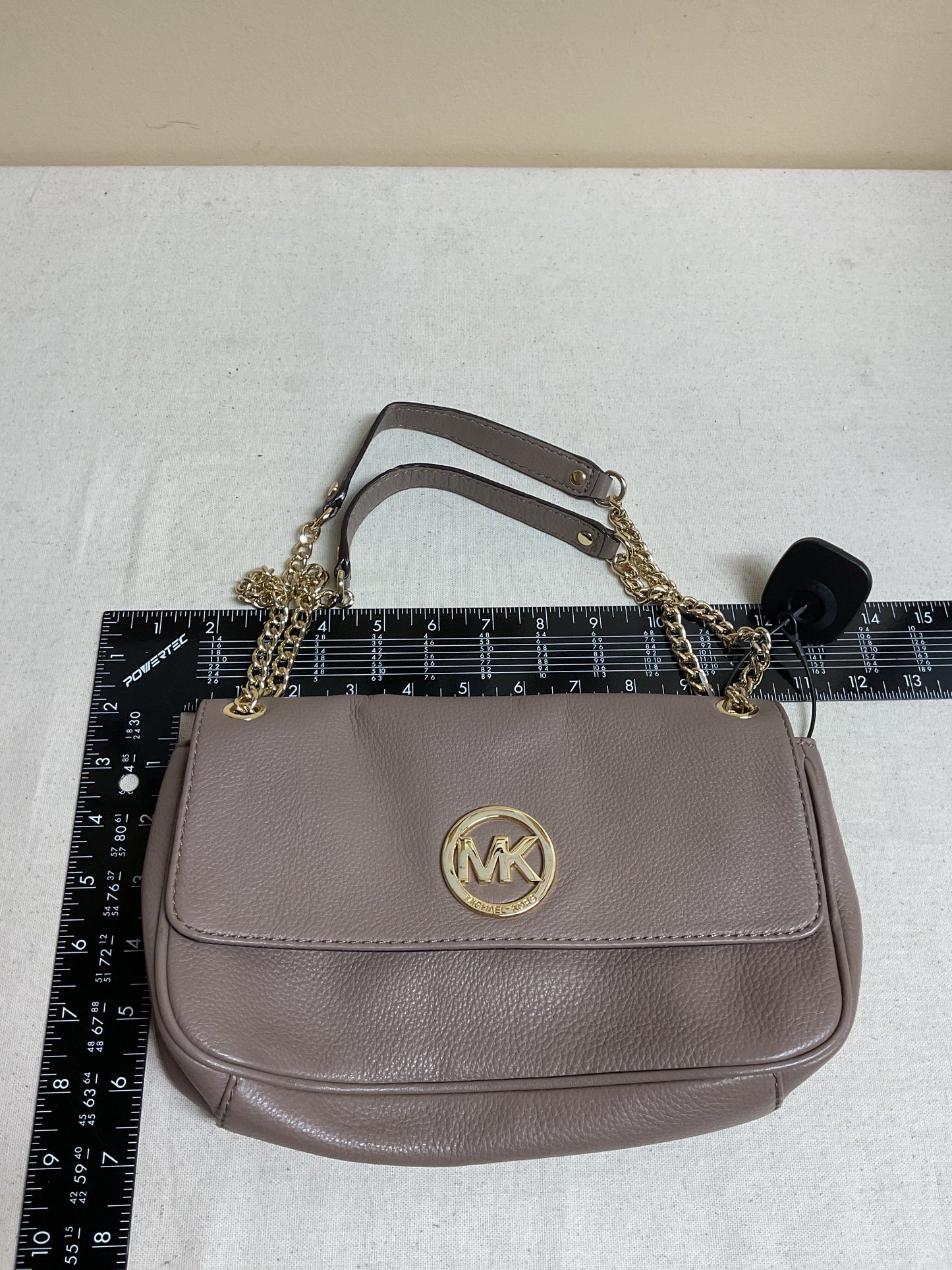 Handbag Designer By Michael Kors In Taupe, Size:Small