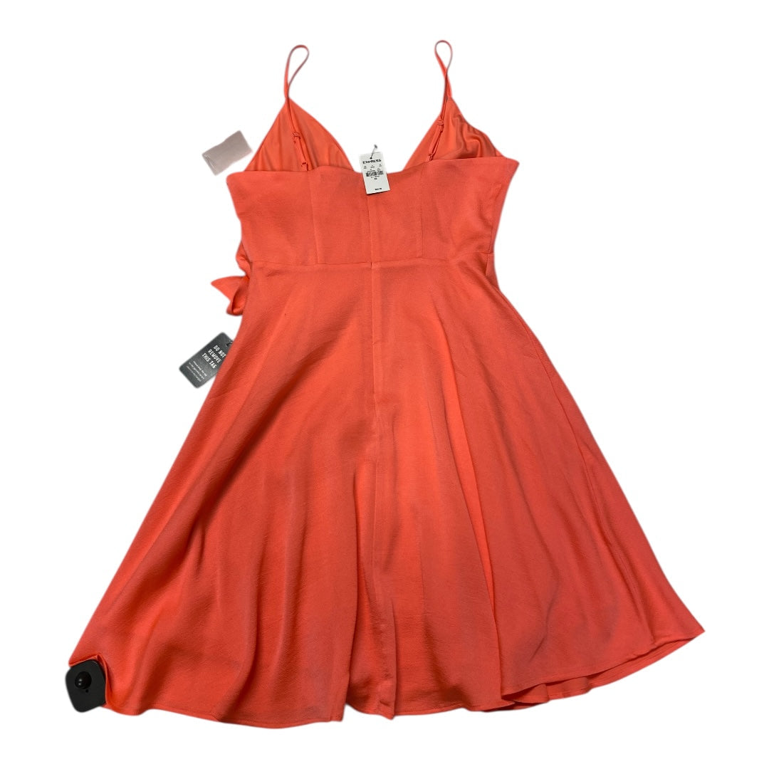 Dress Party Midi By Express In Coral, Size:Xs
