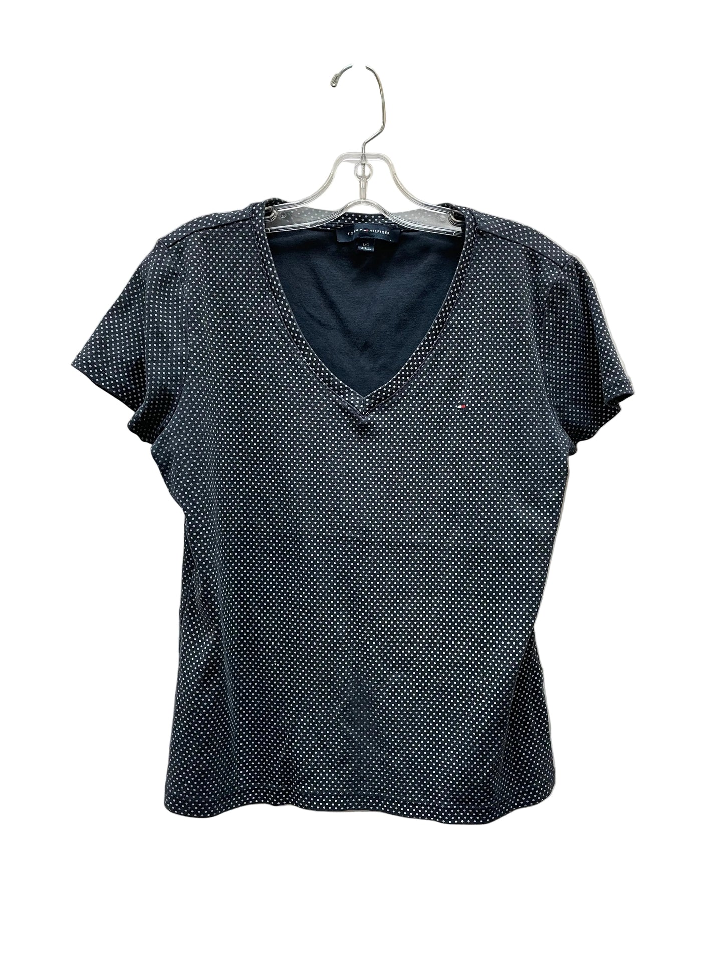 Top Ss Basic By Tommy Hilfiger In Blue, Size:L