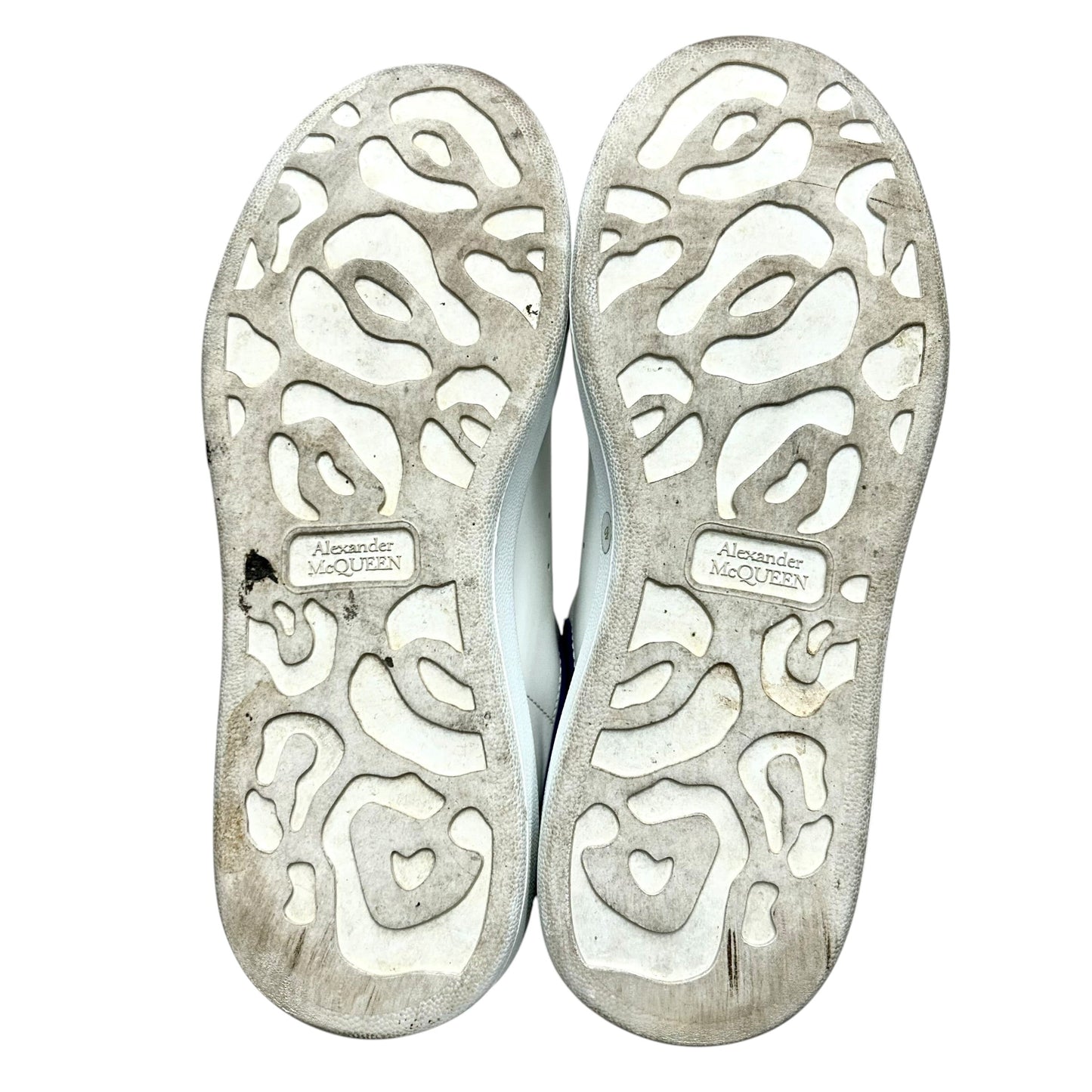 Shoes Luxury Designer By Alexander Mcqueen In Blue & White, Size: 9.5