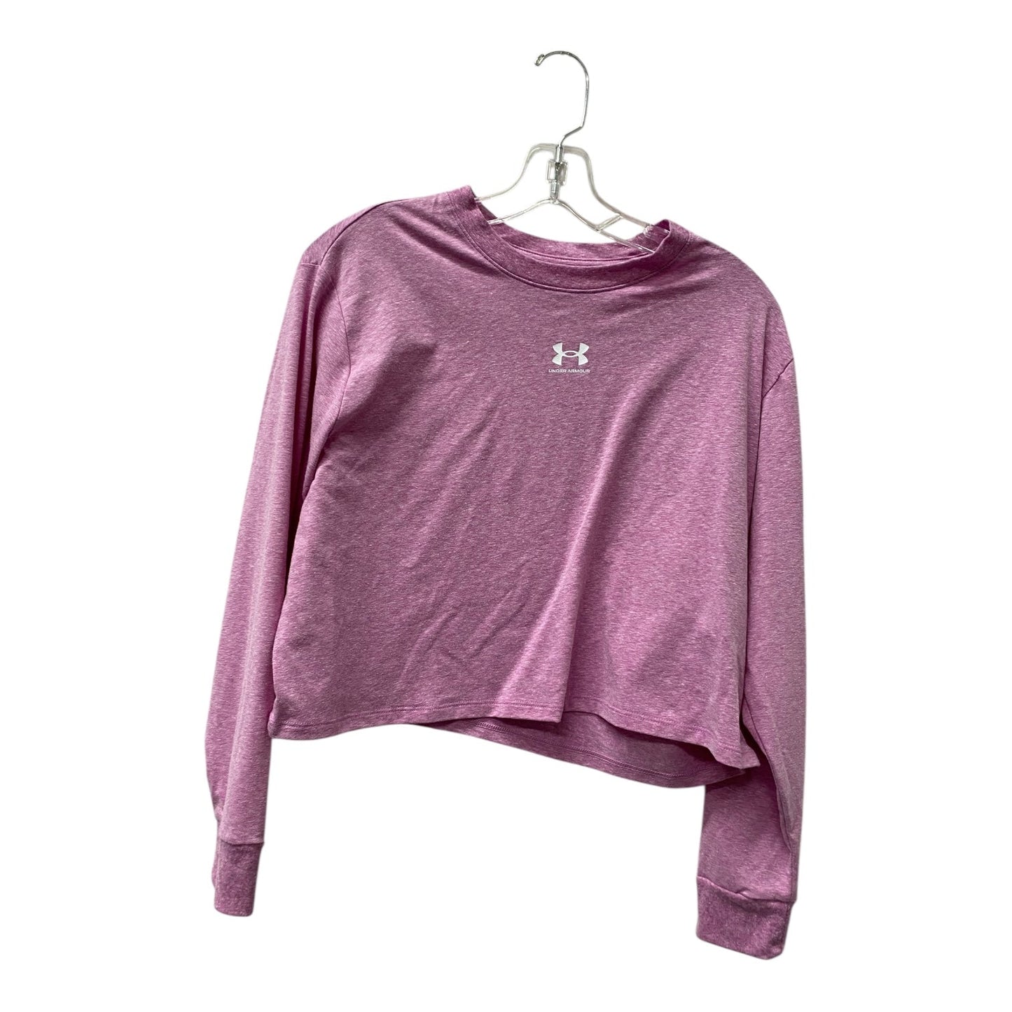 Athletic Top Ls Collar By Under Armour In Pink, Size:Xs