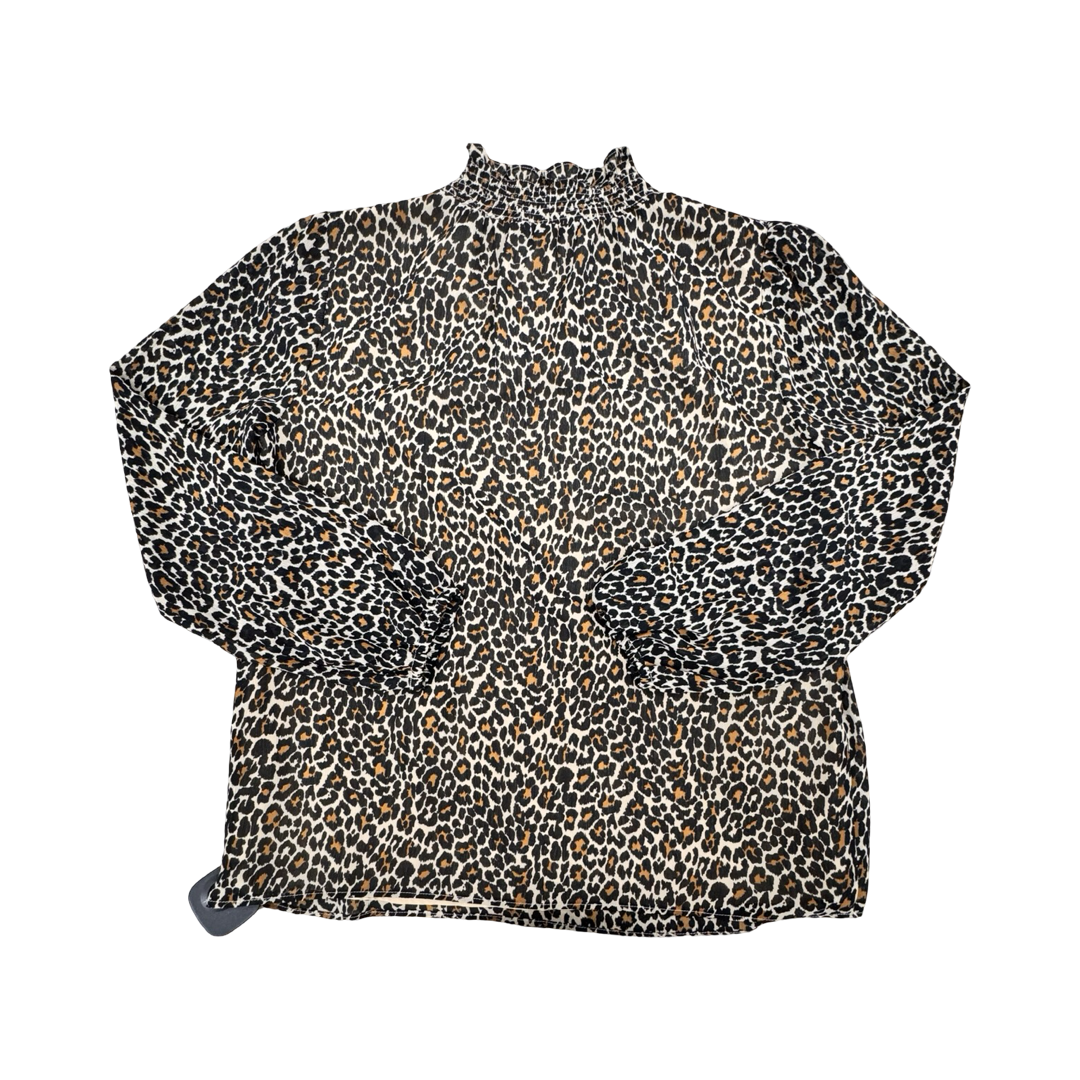 Top Ls By J. Crew In Animal Print, Size:Xs