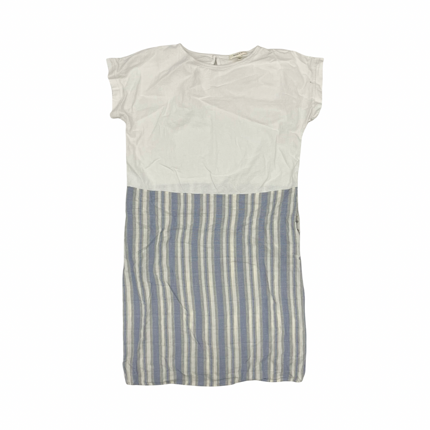 Dress Casual Midi By Hailey & Co In Blue & White, Size:L