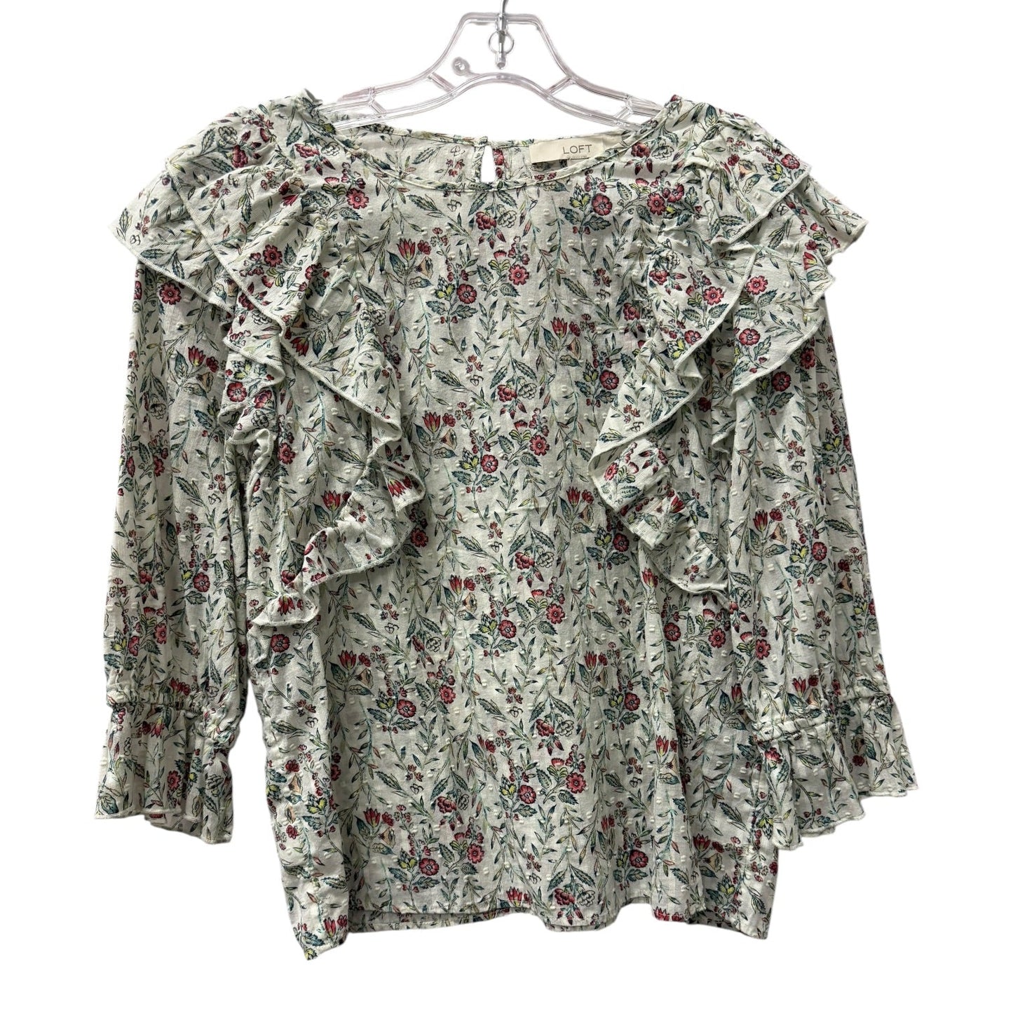 Top Ls By Loft In Green & Red, Size:S
