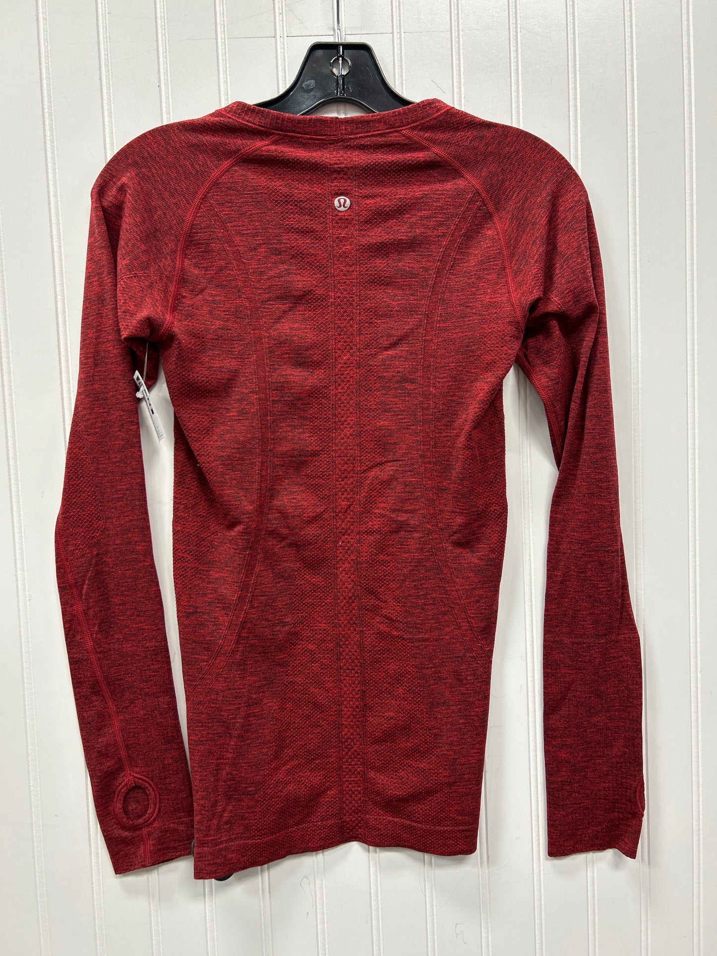 Athletic Top Ls Crewneck By Lululemon In Red, Size:4