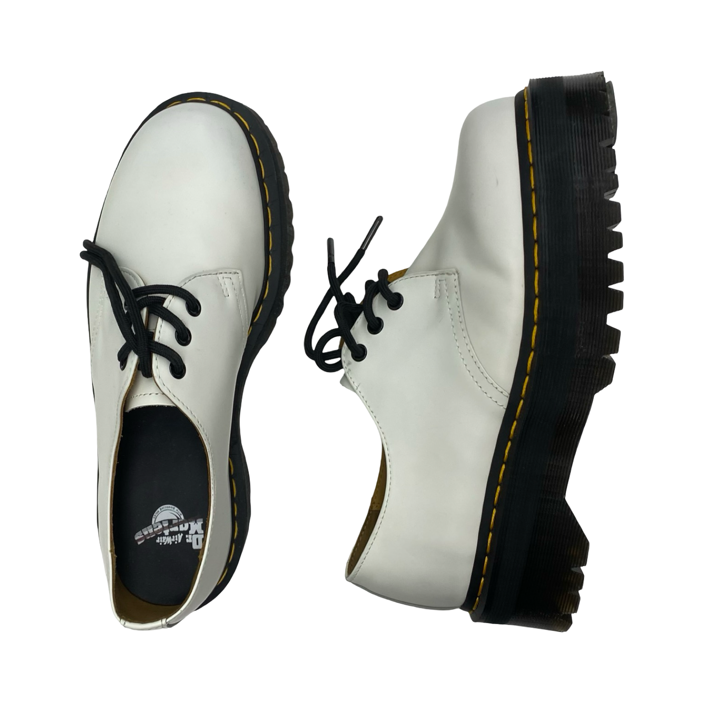 Shoes Sneakers Platform By Dr Martens In White, Size:10